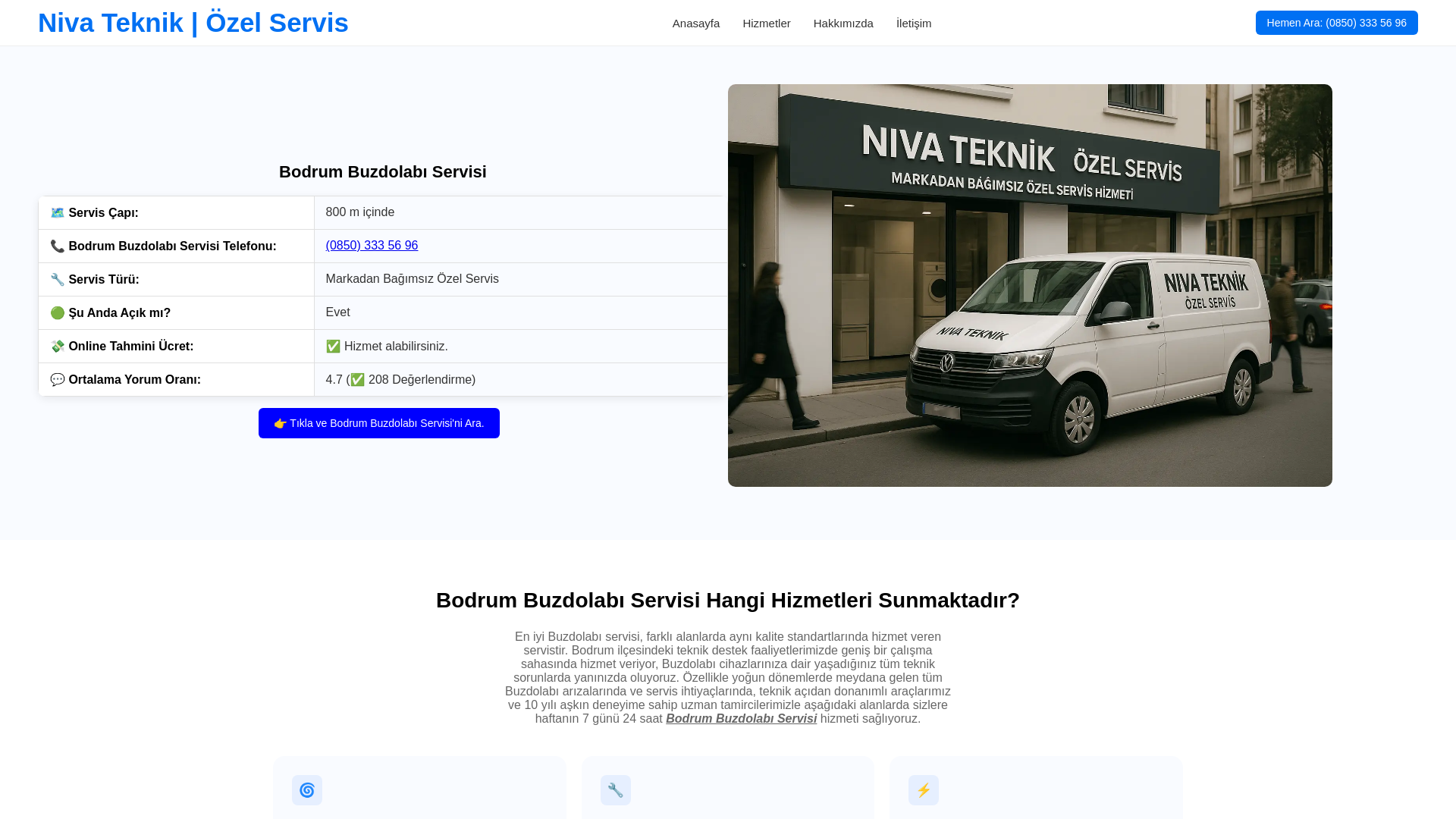 website screenshot of https://bodrumbuzdolabiservisi.com.tr/