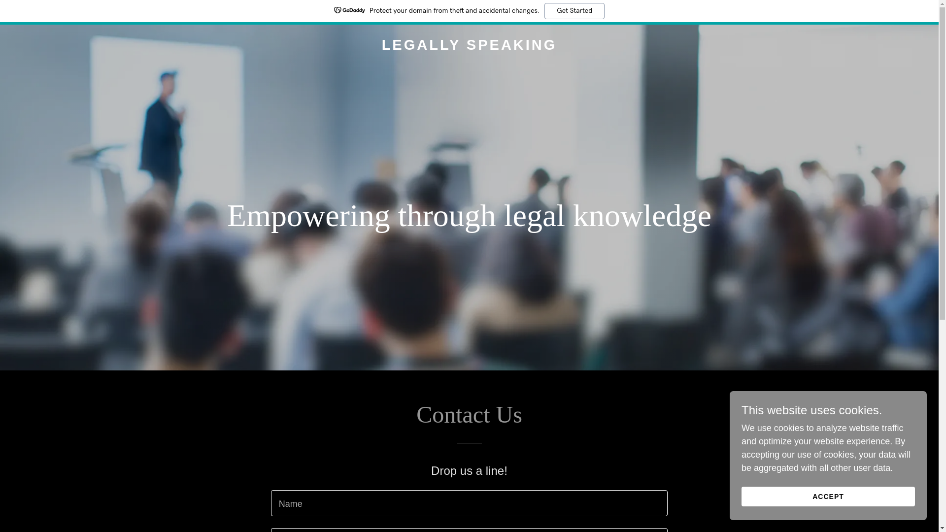 website screenshot of https://legallyspeaking.org.in/
