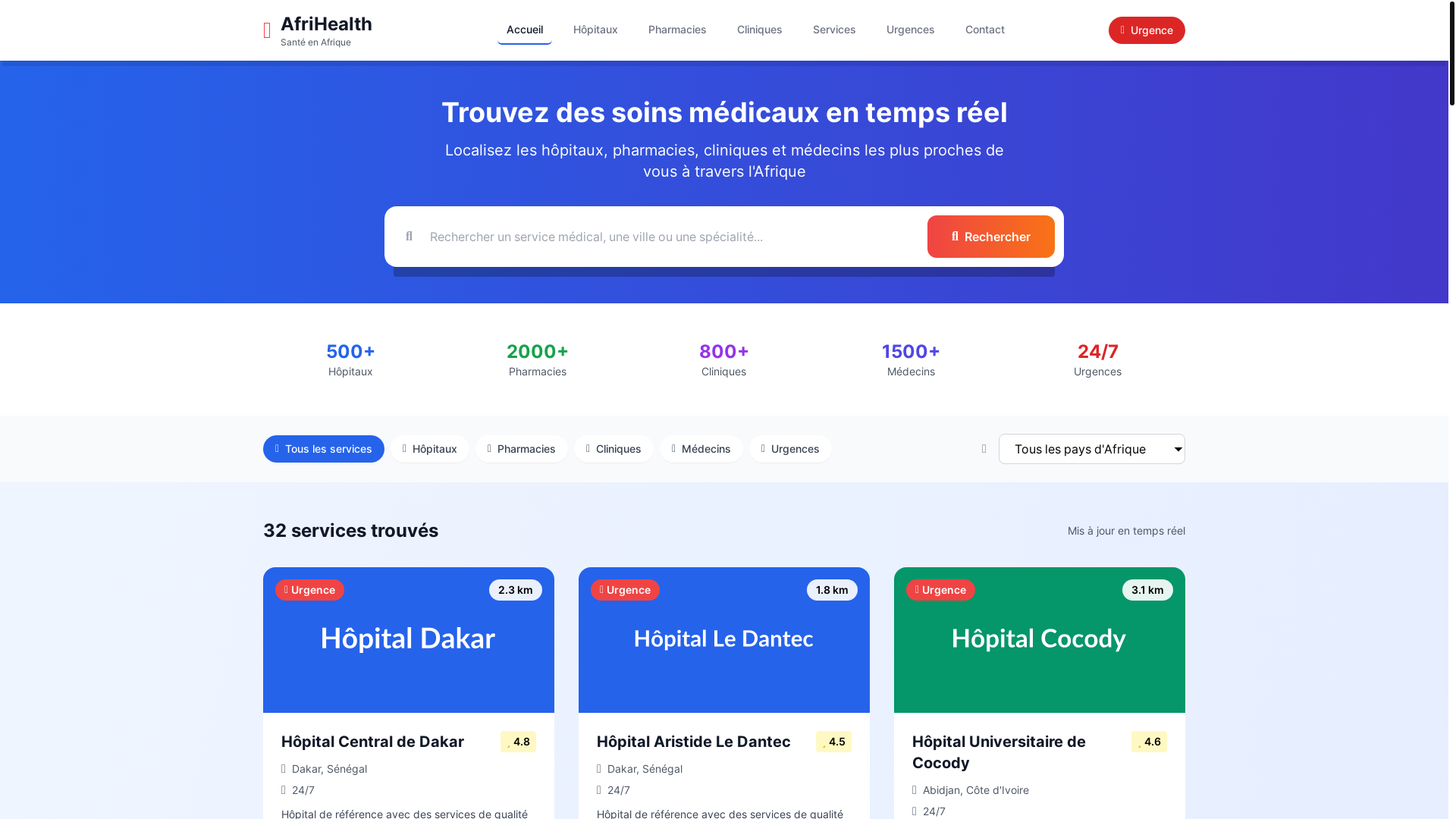 website screenshot of https://afrihealth.pages.dev/