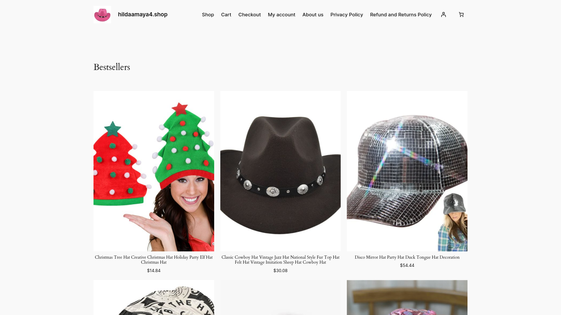 website screenshot of https://hildaamaya4.shop/