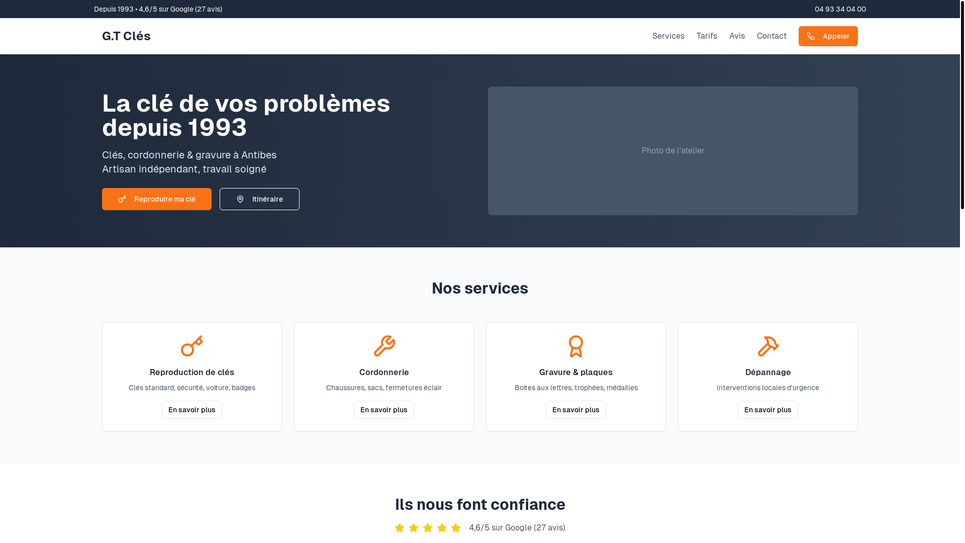 website screenshot of https://gt-cles-website.pages.dev/