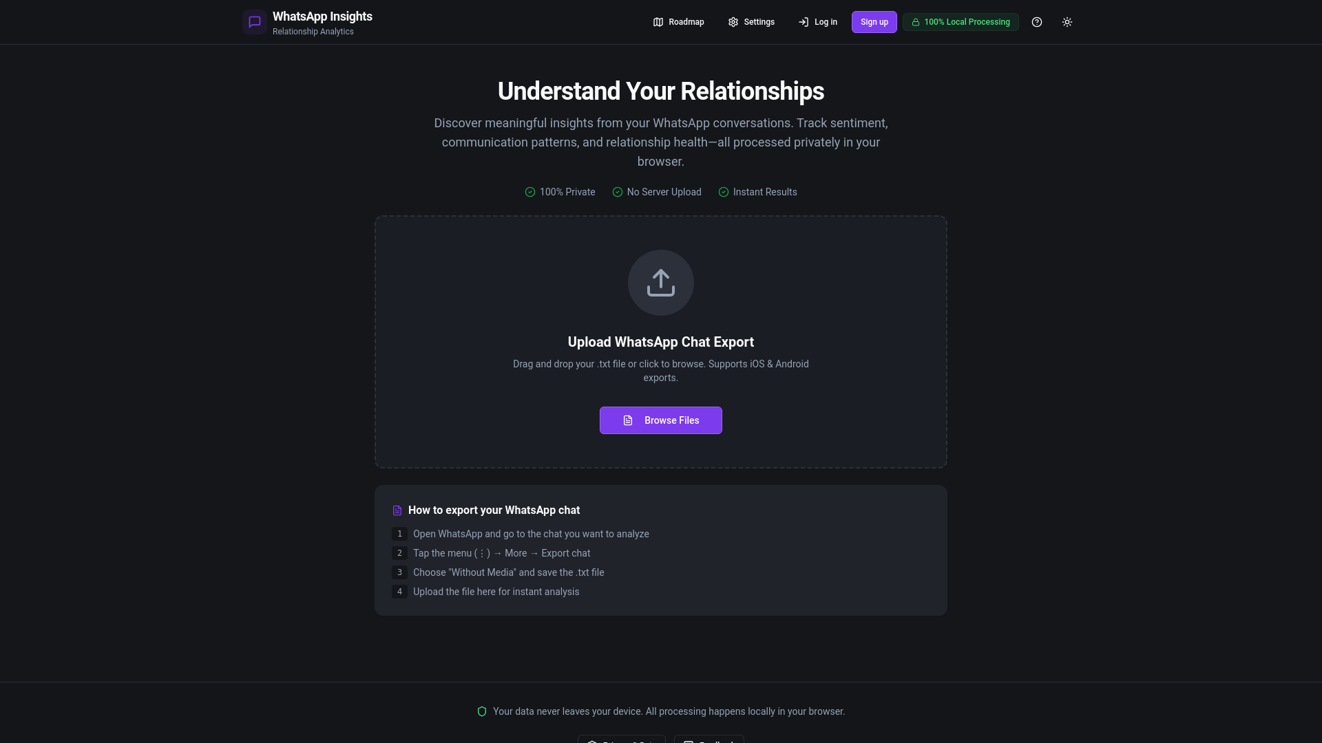 website screenshot of https://nuuance.app/