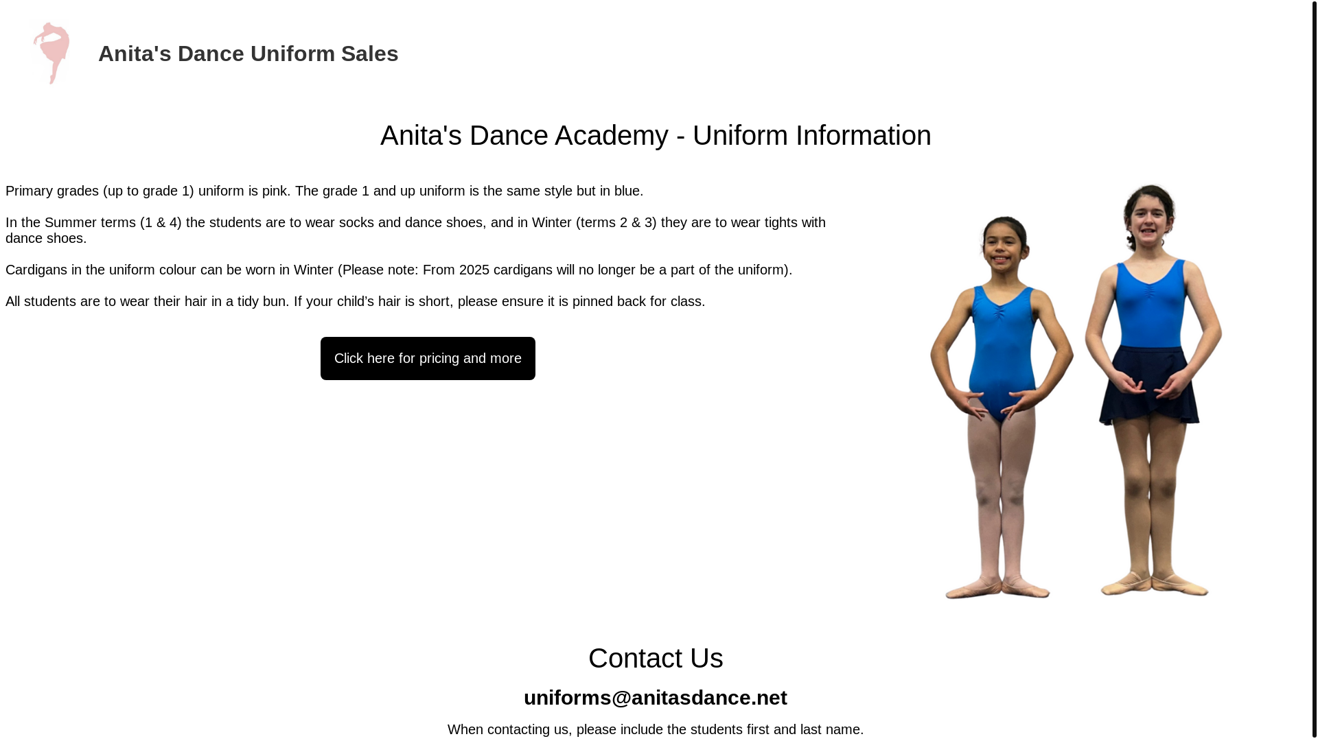 website screenshot of https://uniforms-sales-site.pages.dev/