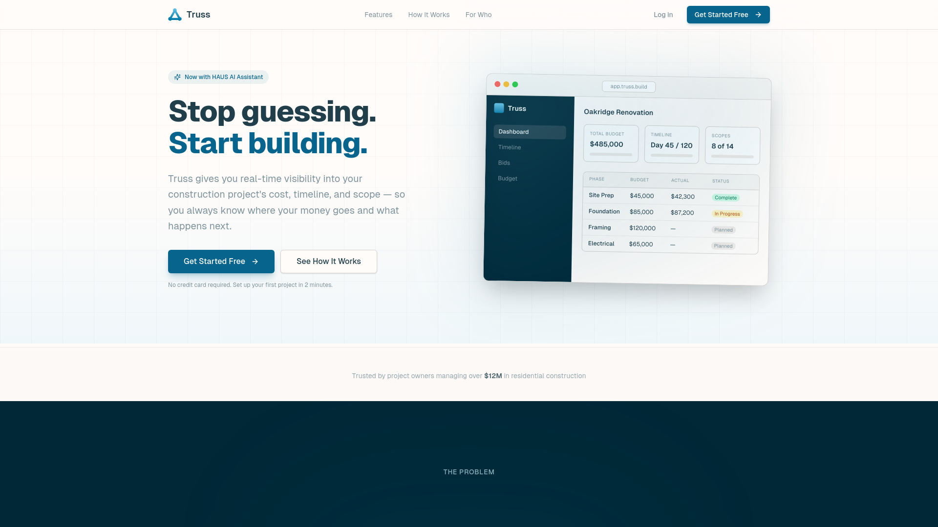 website screenshot of https://trusspm.ai/