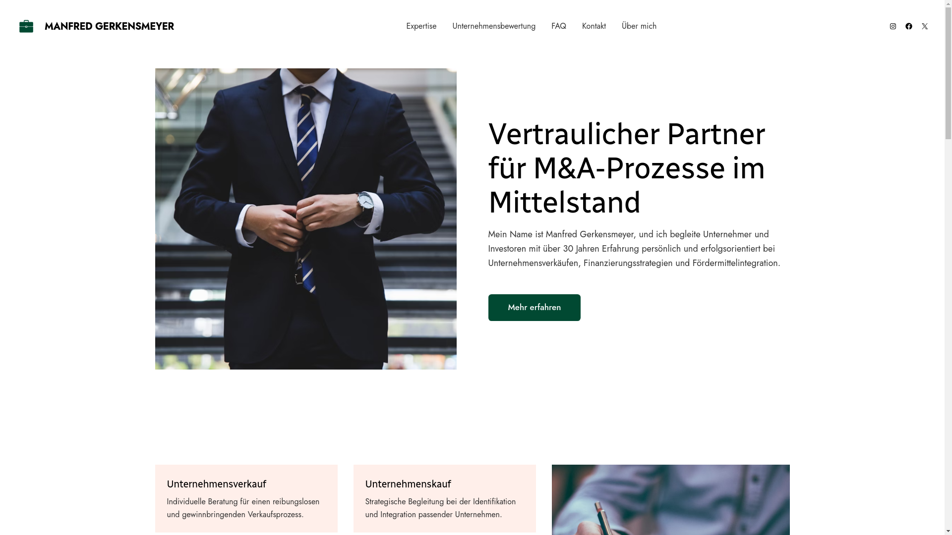 website screenshot of https://manfred-gerkensmeyer.de/