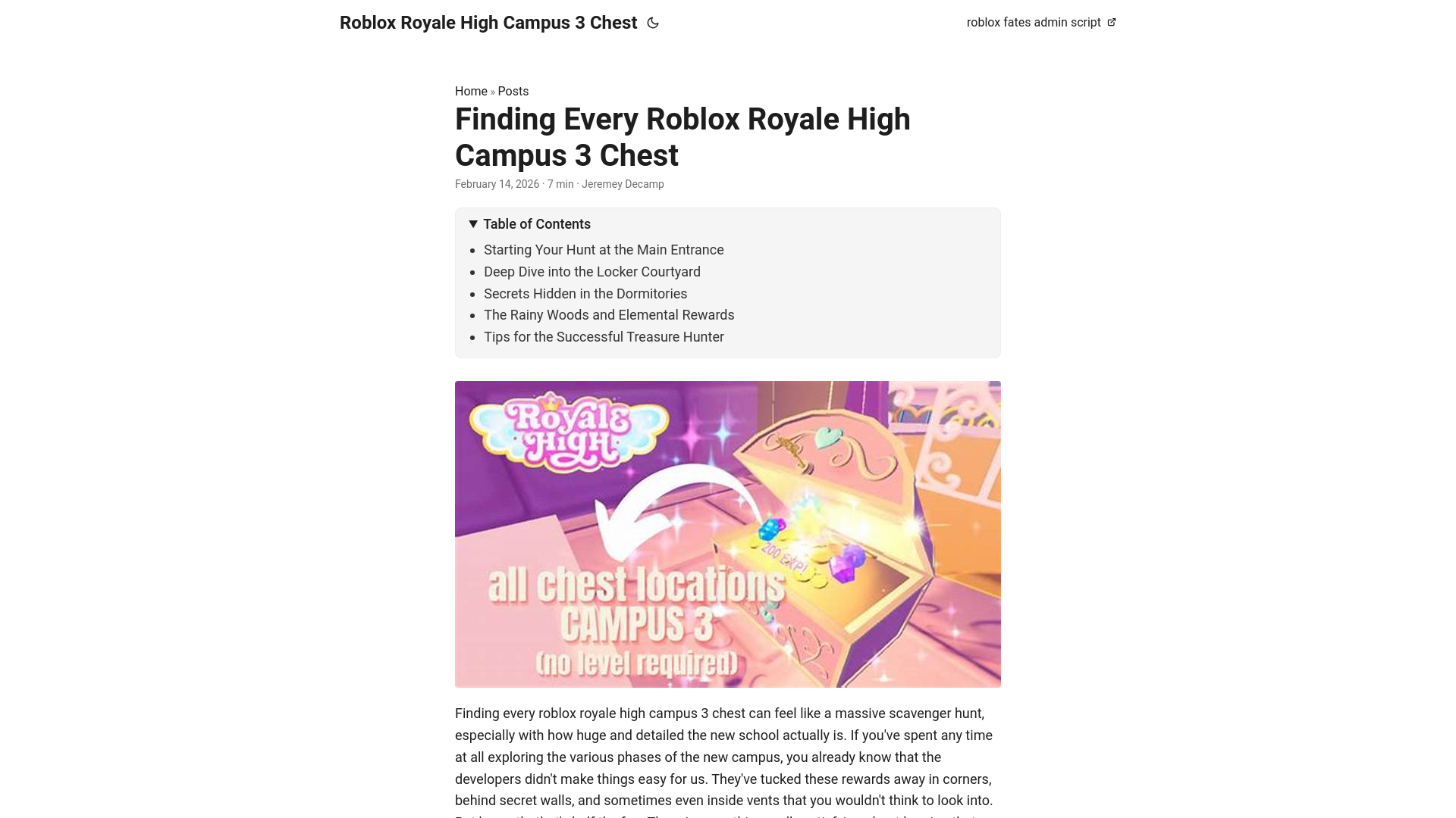 website screenshot of https://roblox-royale-high-campus-3-chest.pages.dev/