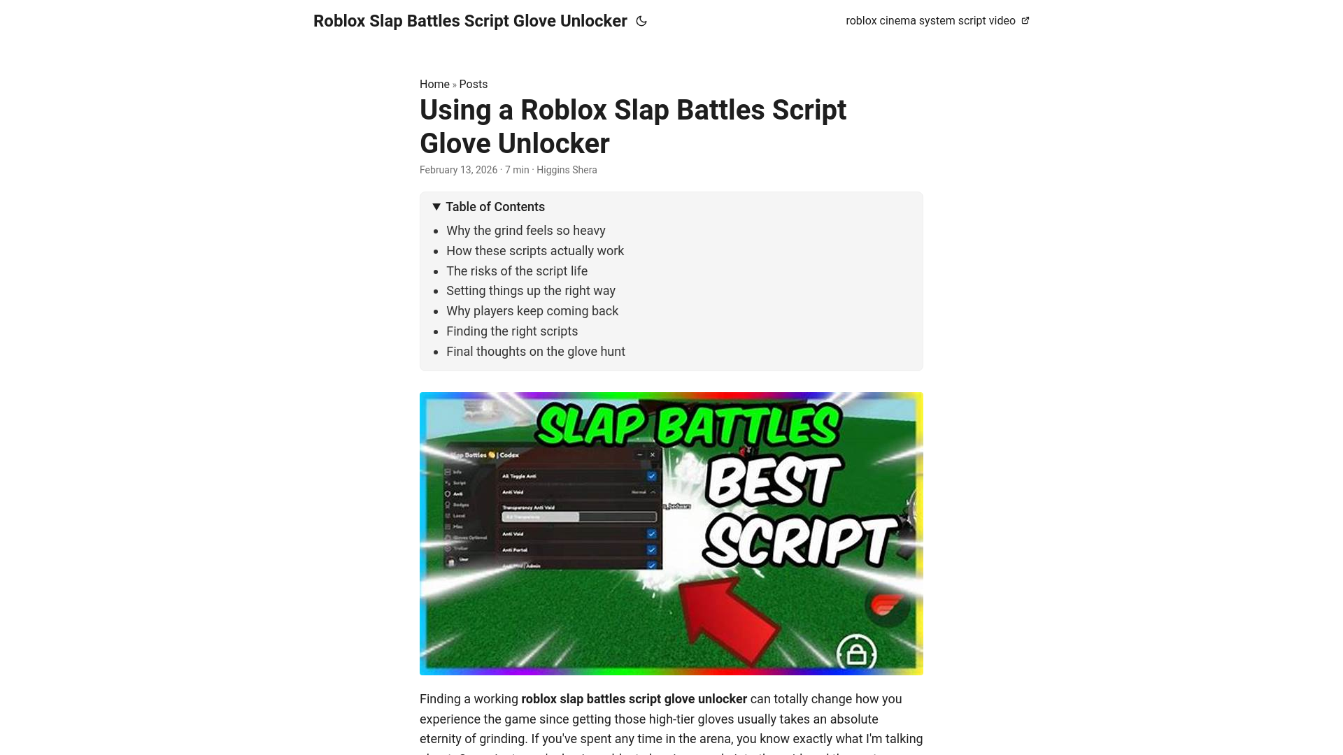 website screenshot of https://roblox-slap-battles-script-glove-unlocker.pages.dev/