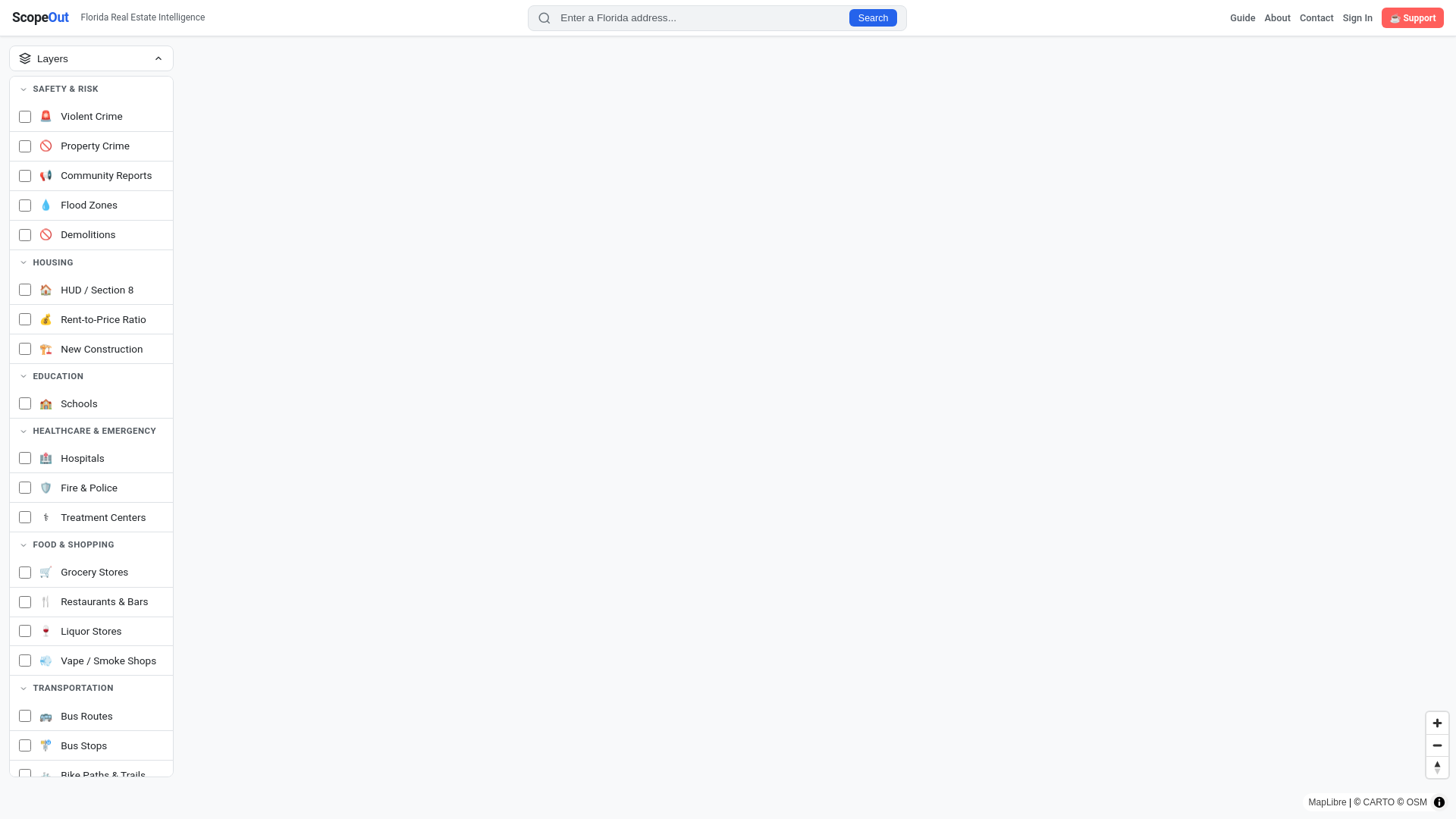 website screenshot of https://scopeoutfl.com/