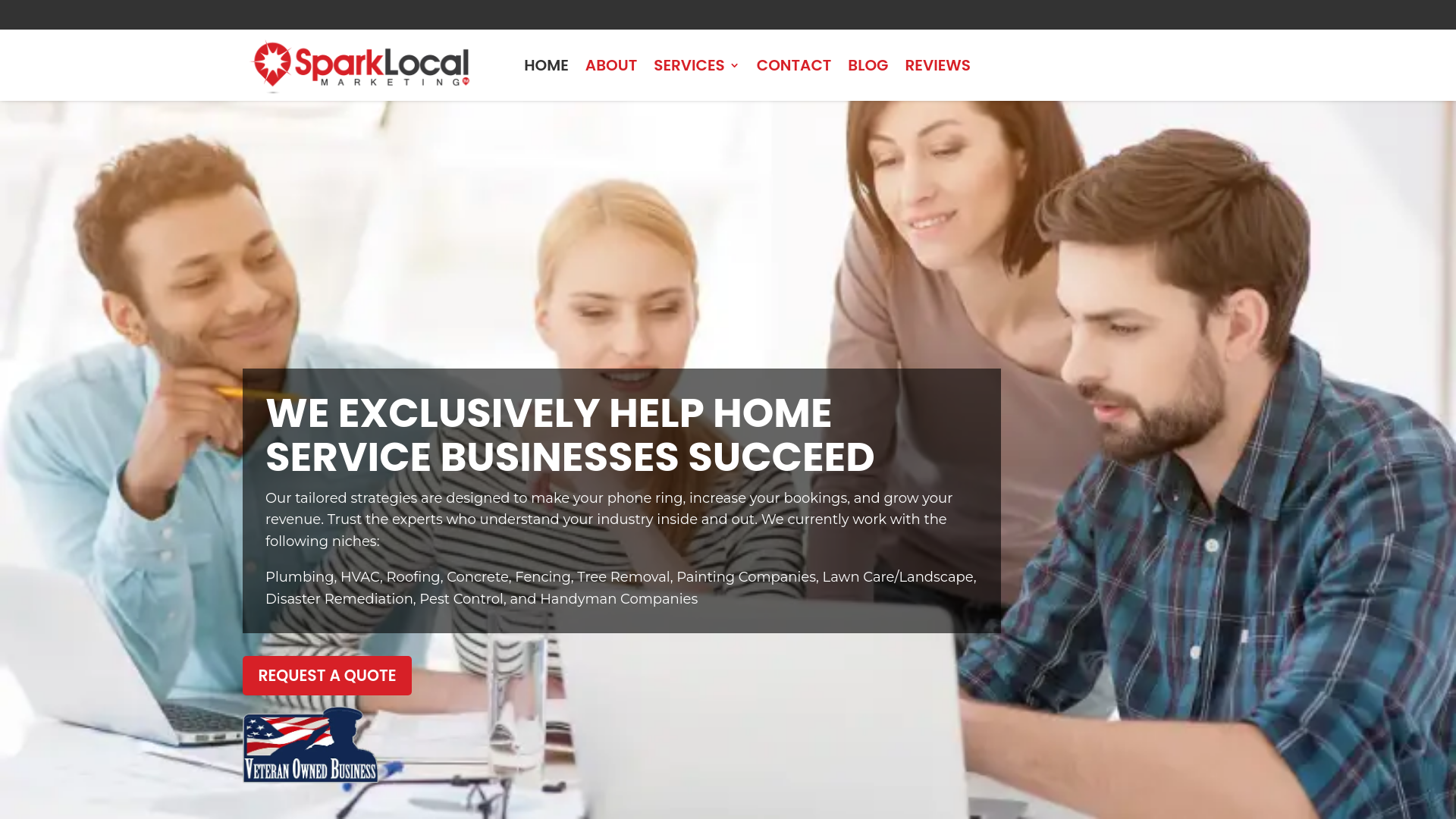 website screenshot of https://igniteyourbusinesslocally.com