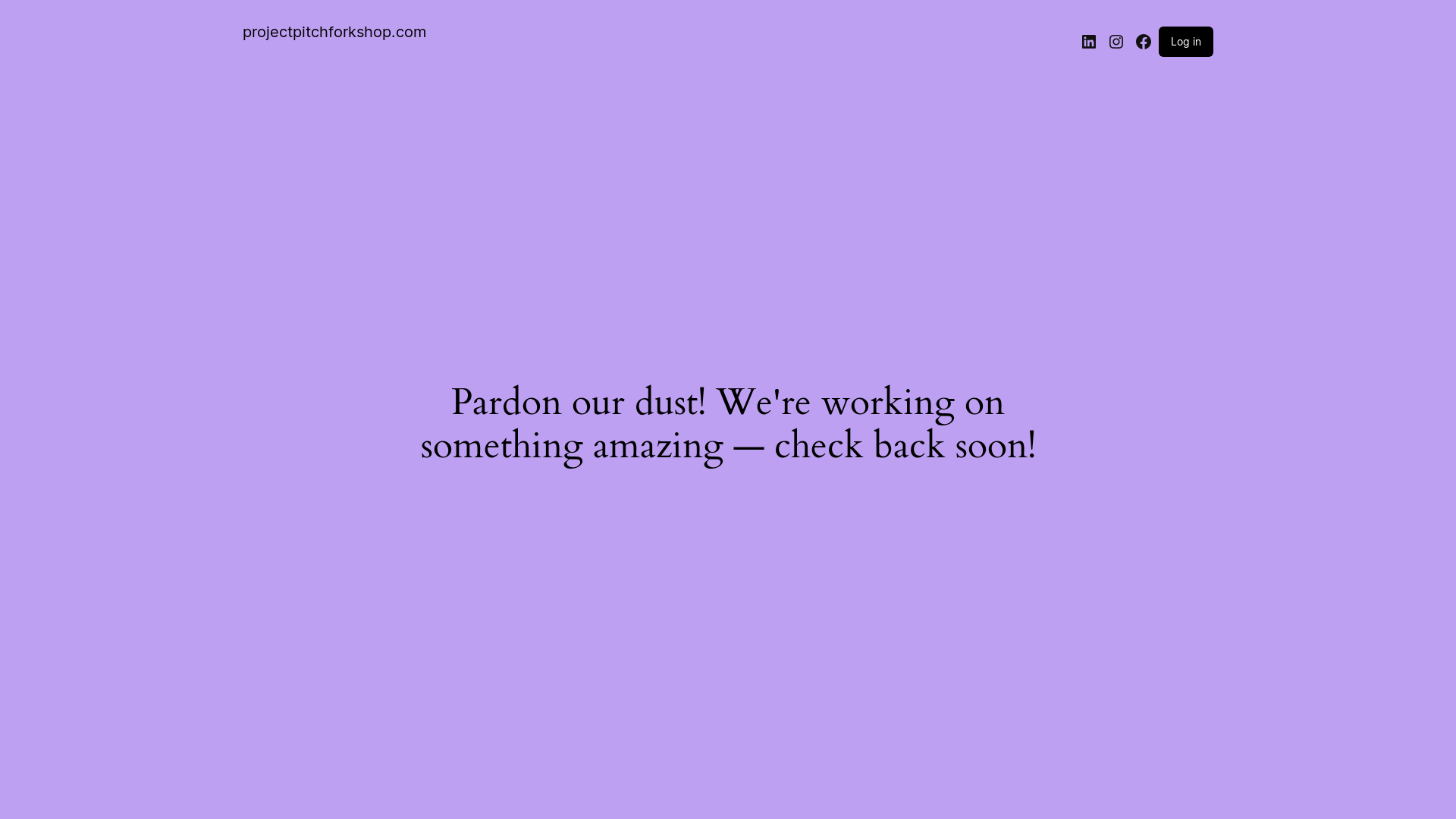 website screenshot of https://projectpitchforkshop.com/