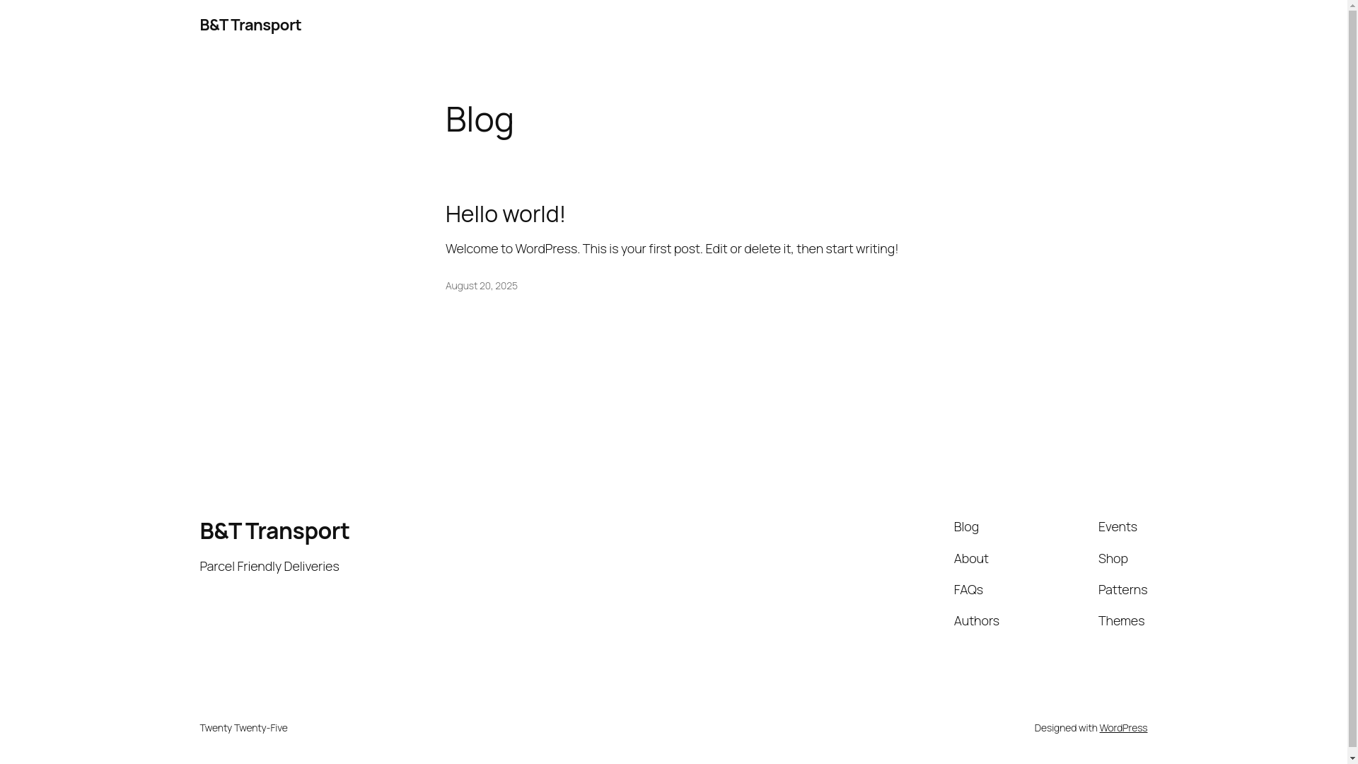 website screenshot of https://bt-transport.ltd/