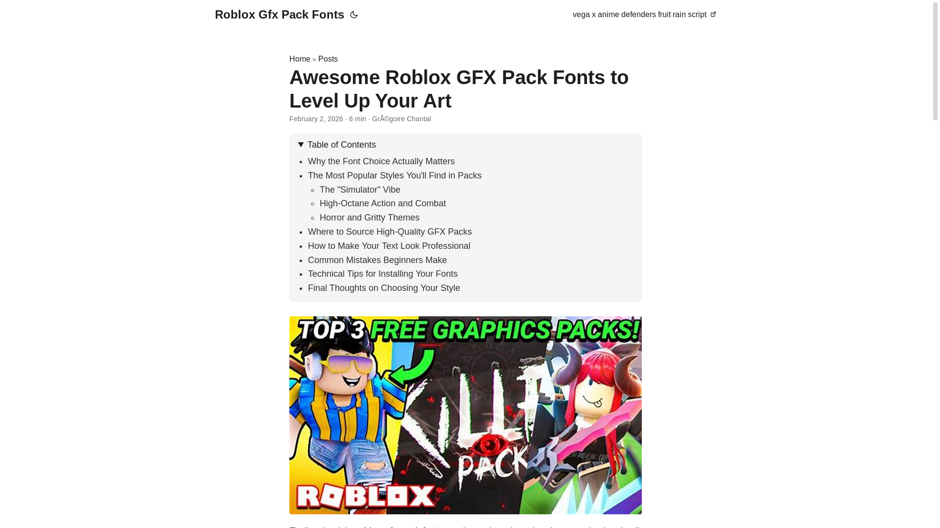 website screenshot of https://roblox-gfx-pack-fonts.pages.dev/