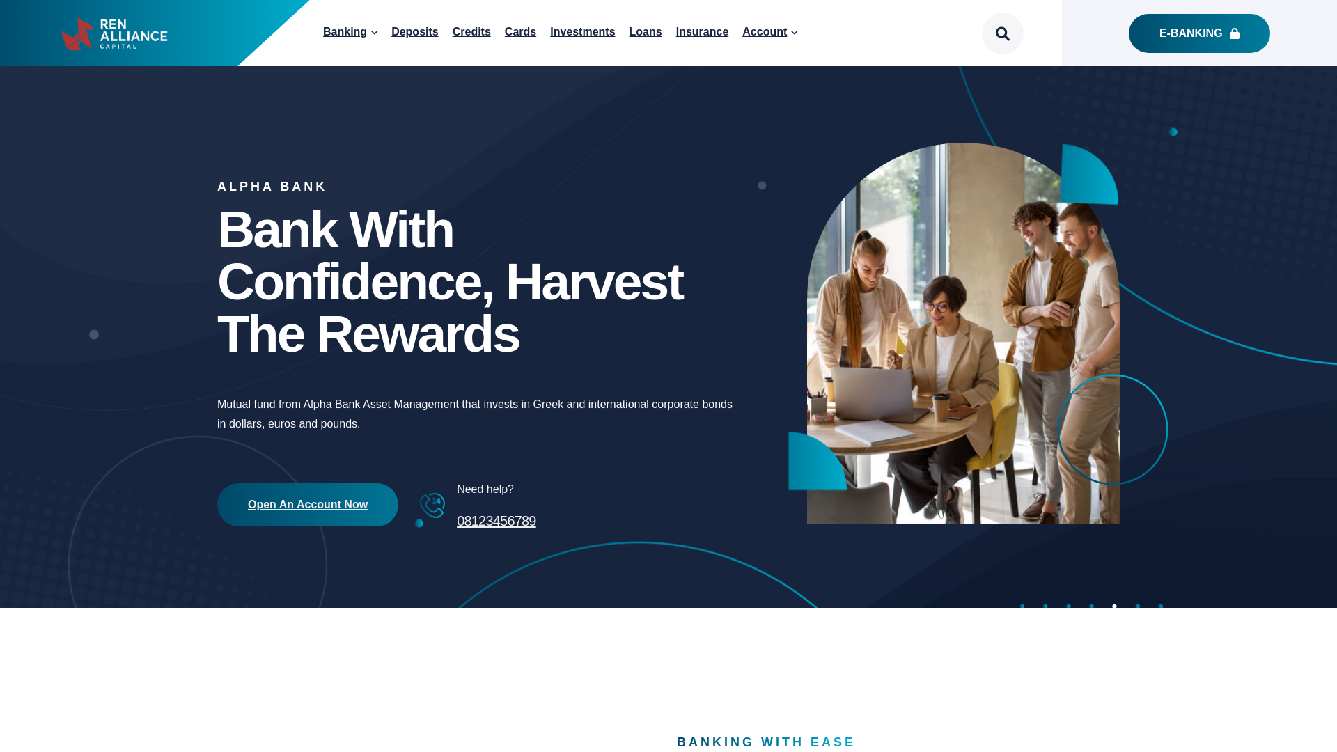 website screenshot of https://account.renalliancecapital.com/