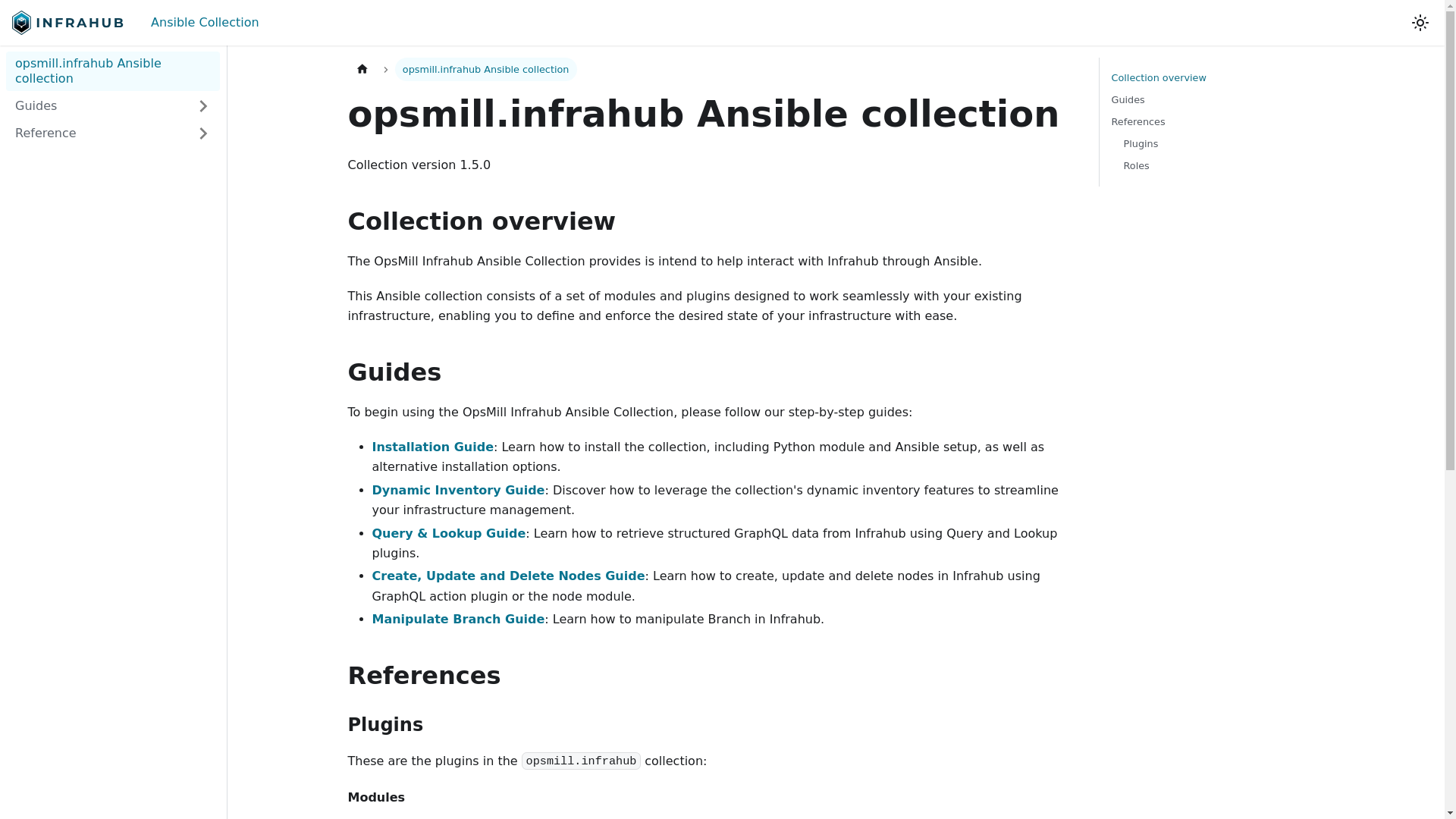 website screenshot of https://infrahub-ansible.pages.dev/