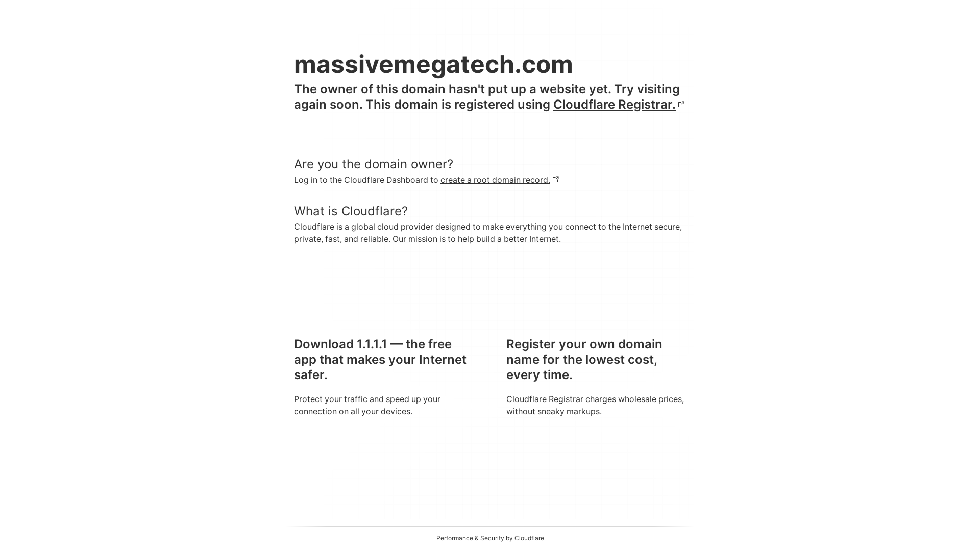 website screenshot of https://massivemegatech.com/
