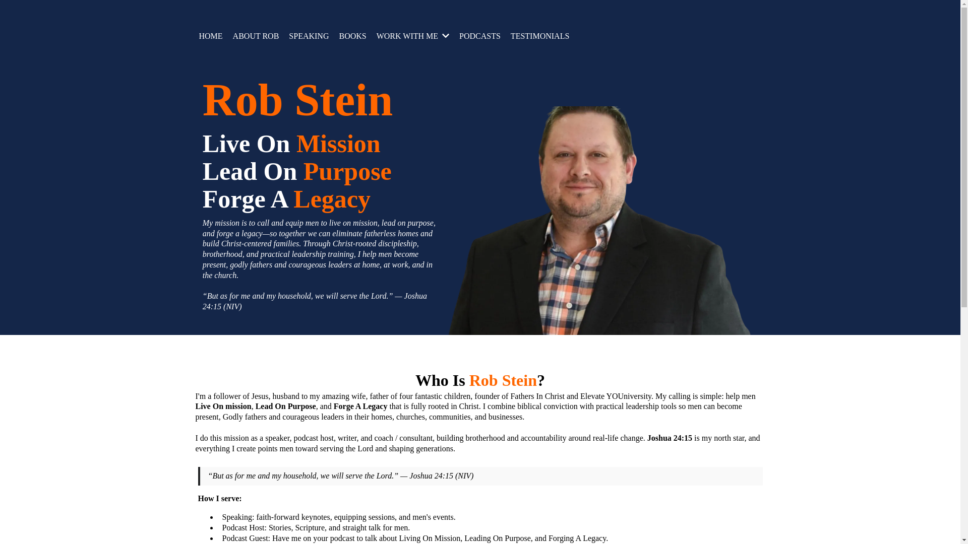 website screenshot of https://meetrobstein.com/