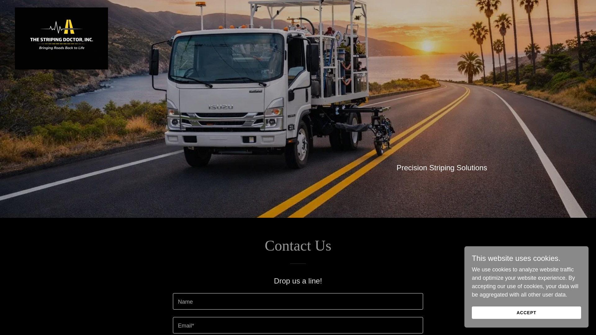 website screenshot of https://stripingdoctor.com/