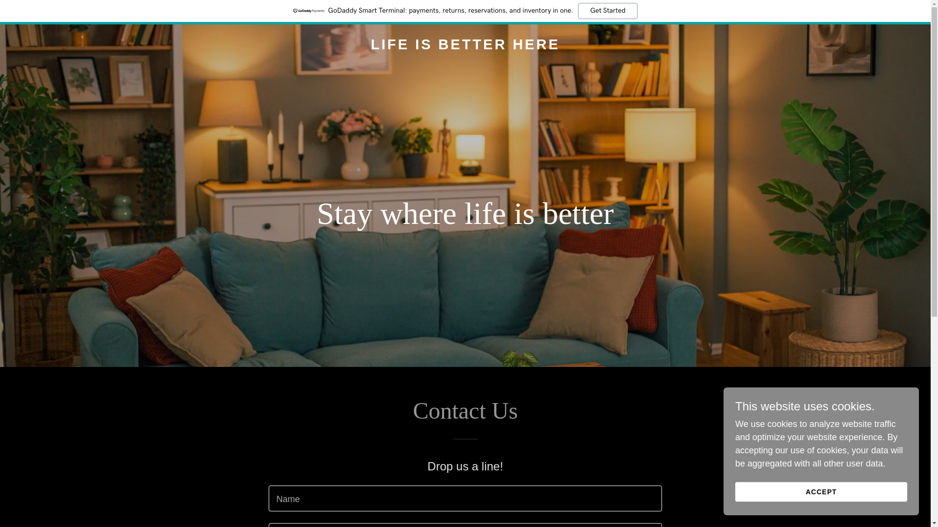 website screenshot of https://lifeisbetterhere.net/