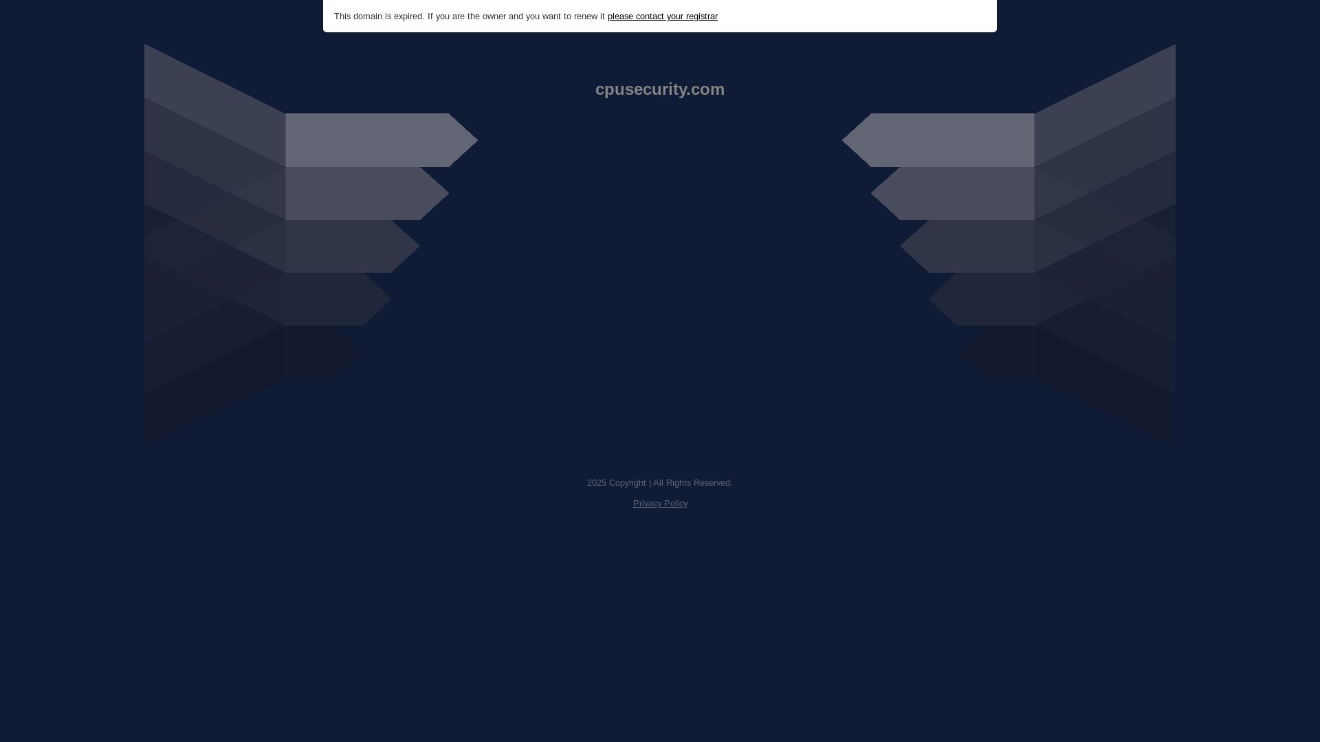 website screenshot of https://cpusecurity.com/