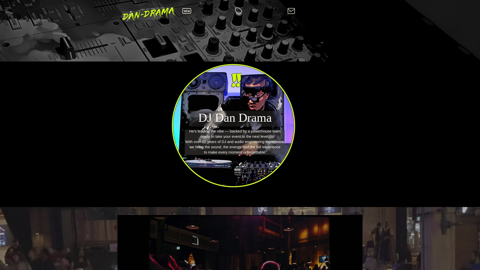 website screenshot of https://dandrama.ca/