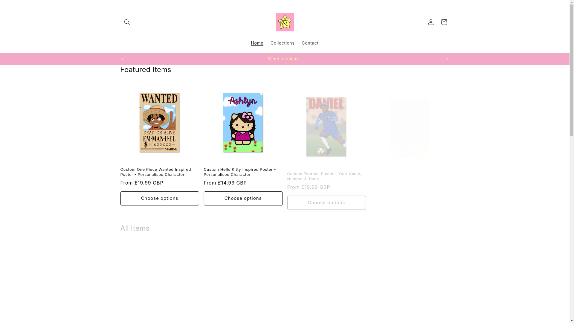 website screenshot of https://gabstarscreations.com/