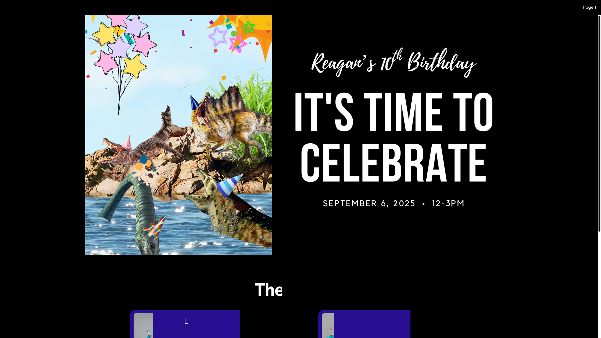 website screenshot of https://reaganturns10.com/