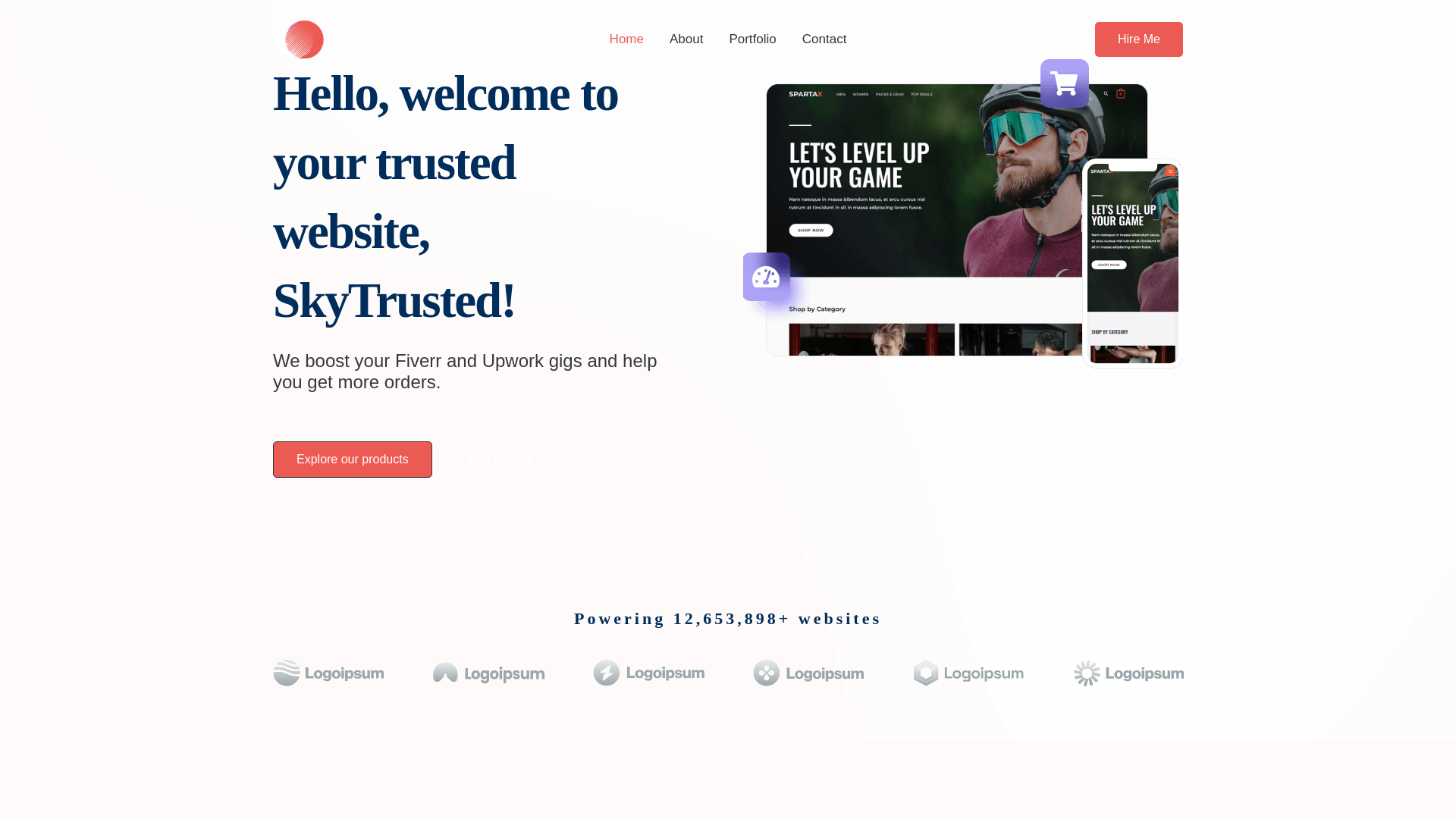 website screenshot of https://skylinetruested.com