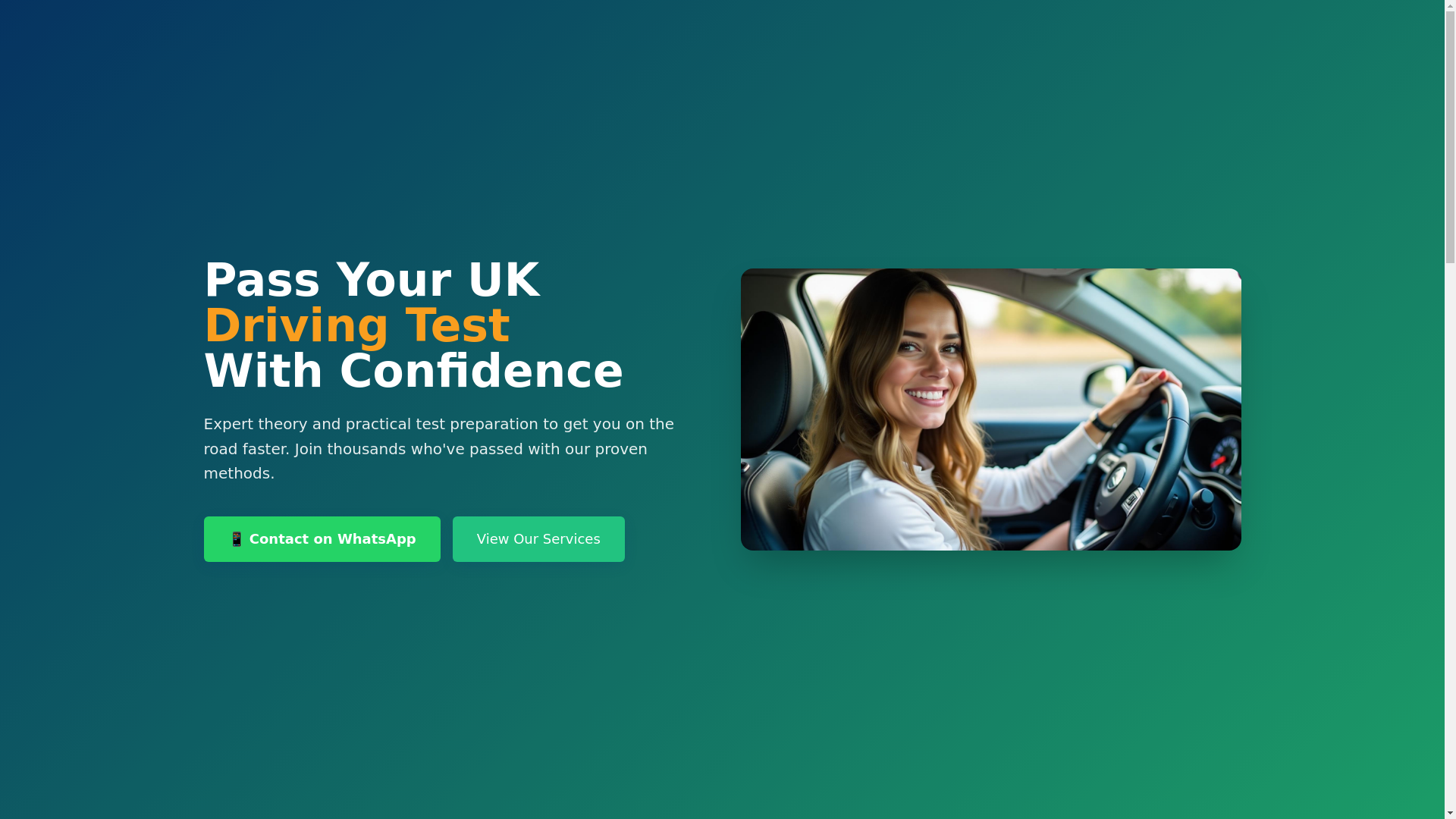 website screenshot of https://driving-exam.online/
