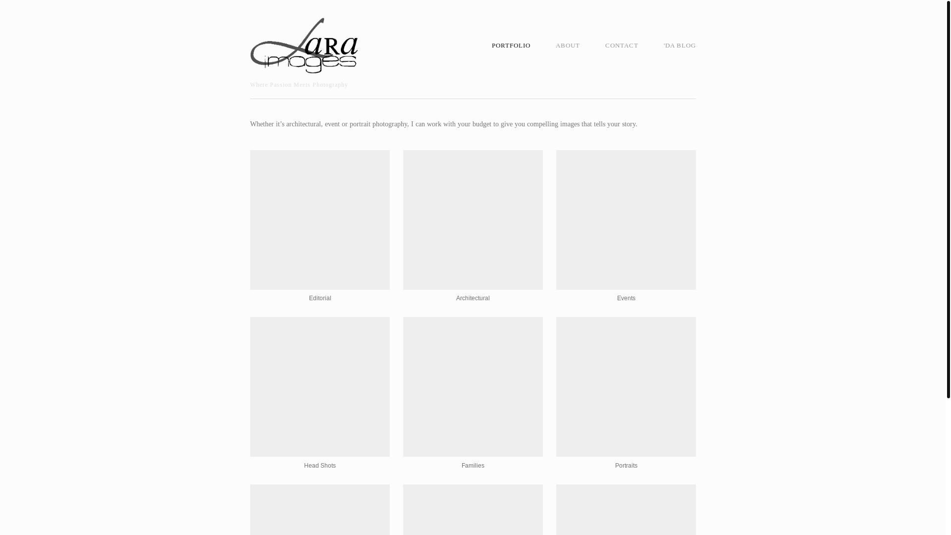 website screenshot of https://laraimages.net/