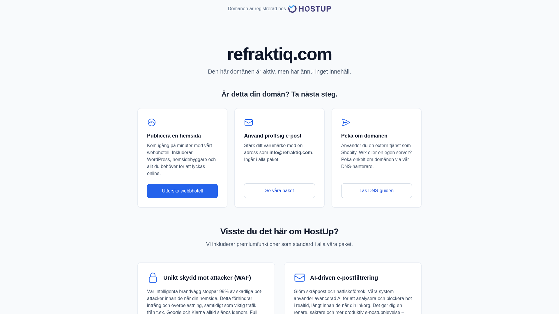 website screenshot of https://refraktiq.com/