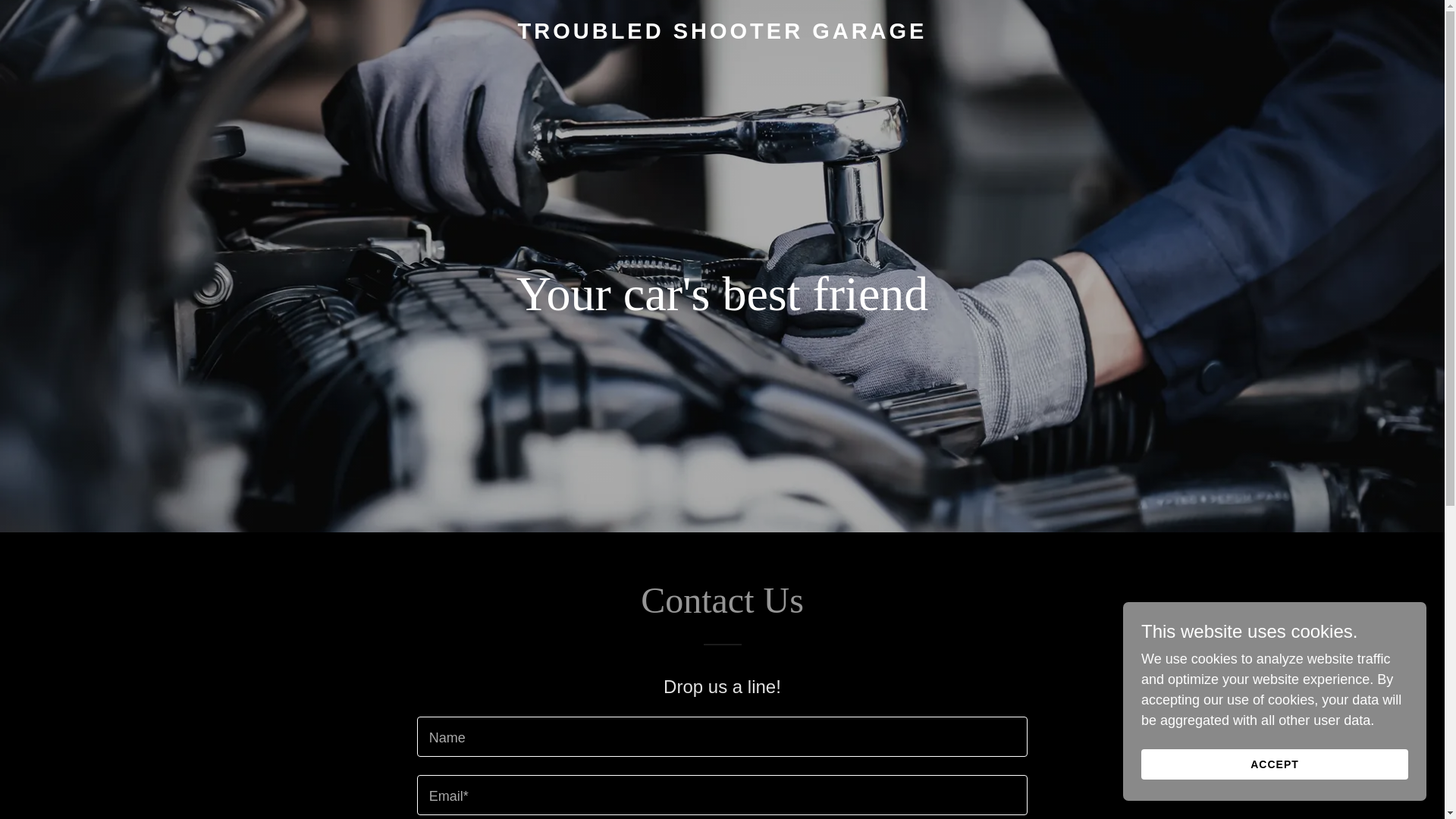 website screenshot of https://troubledshootergarage.com/