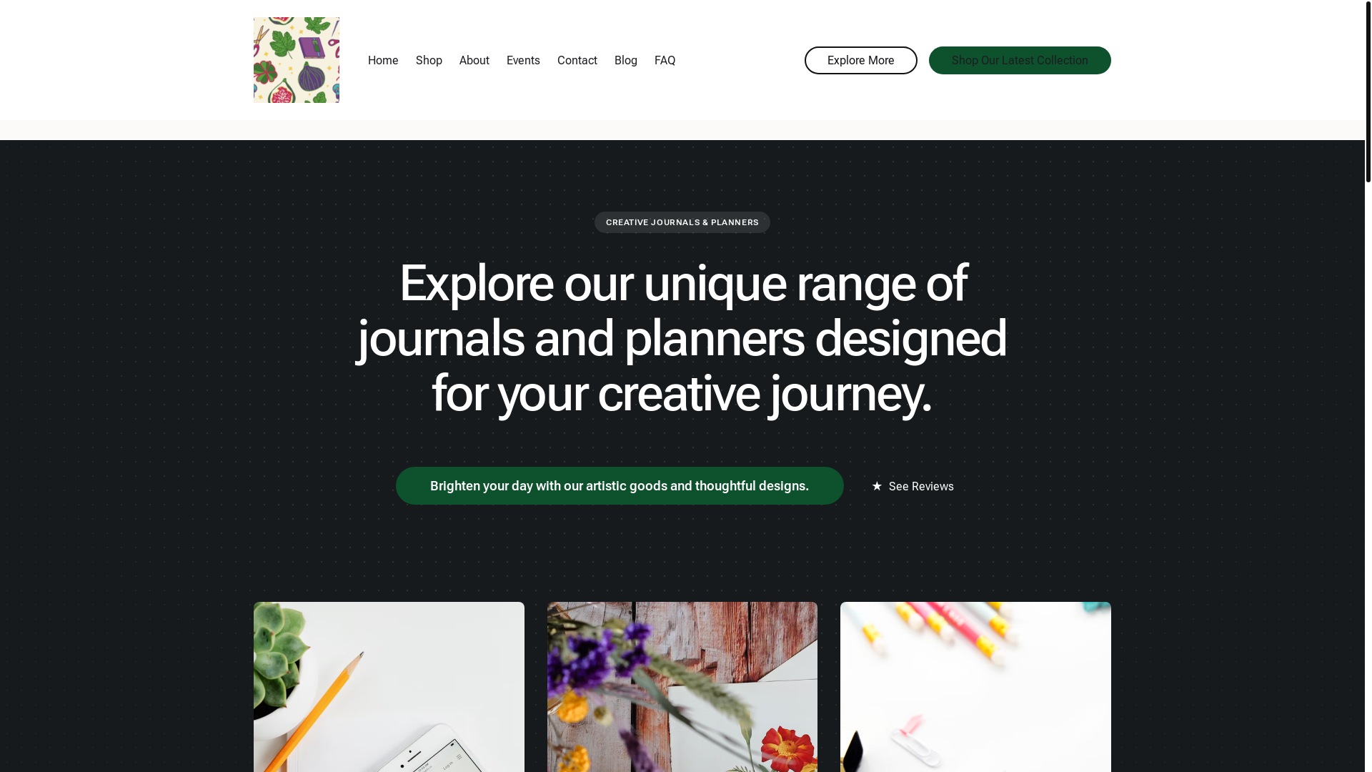 website screenshot of https://figgyclover.com/