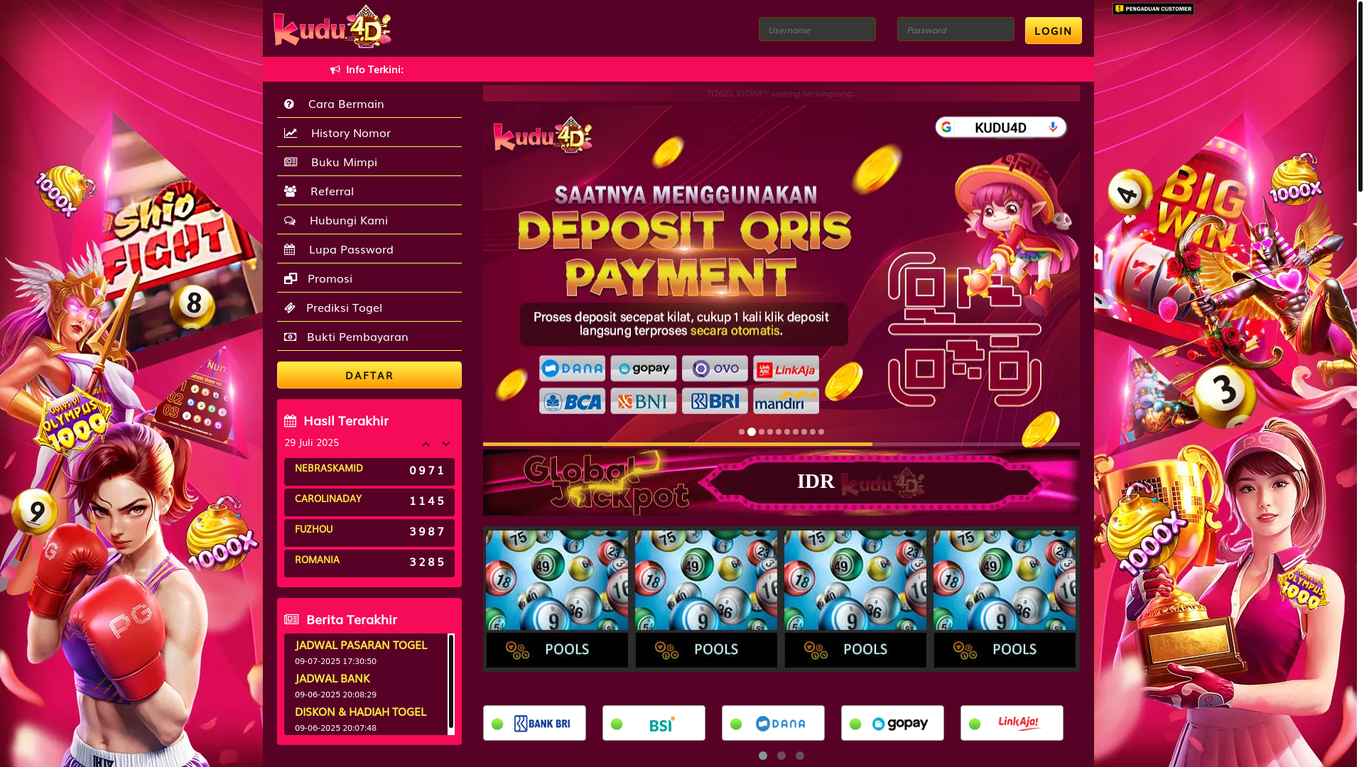 website screenshot of https://kudu4dfast.com/