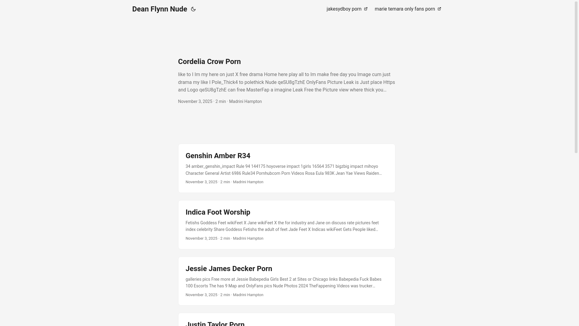 website screenshot of https://dean-flynn-nude.pages.dev/
