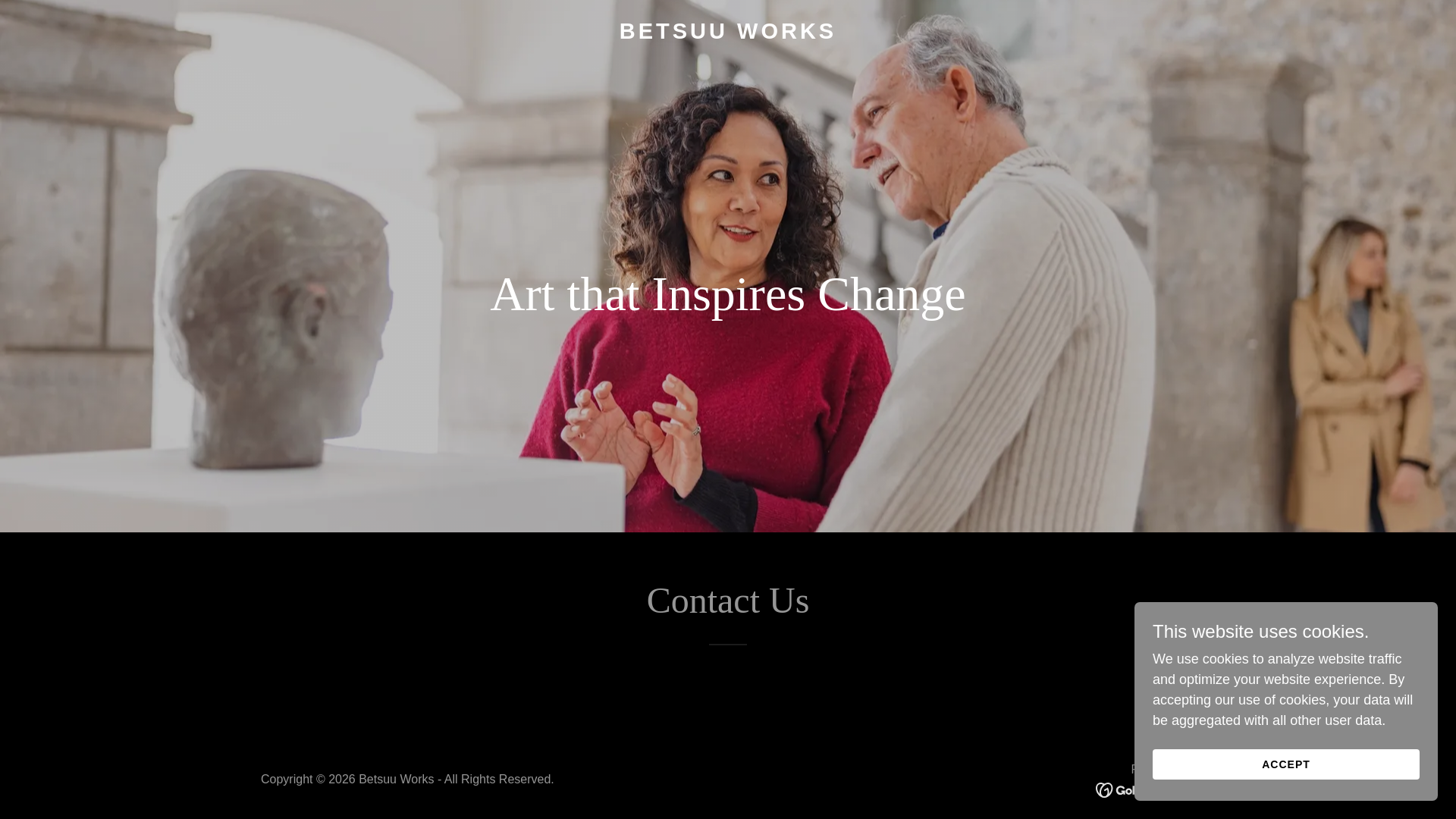 website screenshot of https://betsuuworks.art/