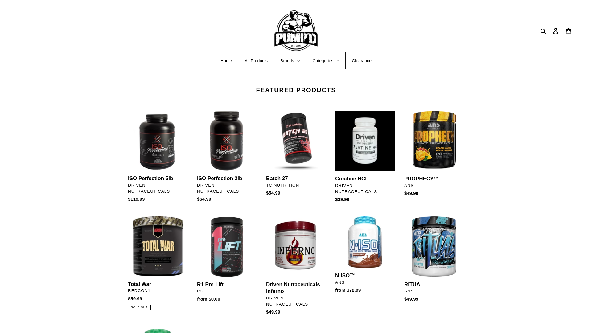 website screenshot of https://pumpdsupplements.com/