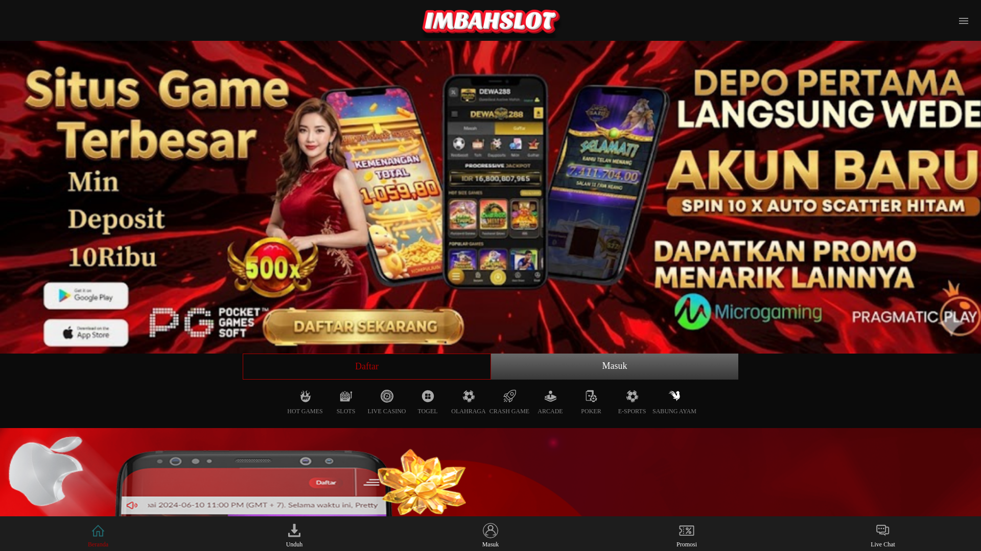 website screenshot of https://masukimbahslot.pages.dev/