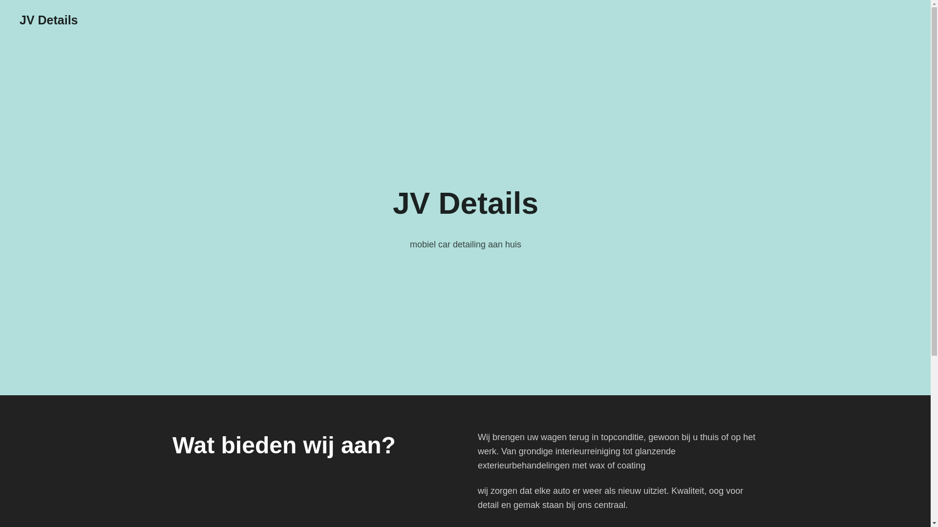 website screenshot of https://jvdetails.be/
