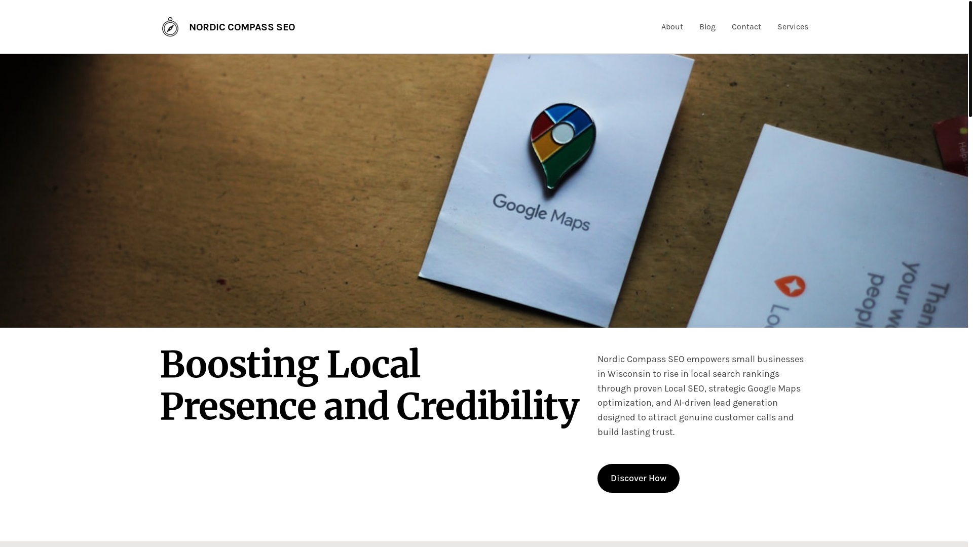 website screenshot of https://nordiccompassseo.com/