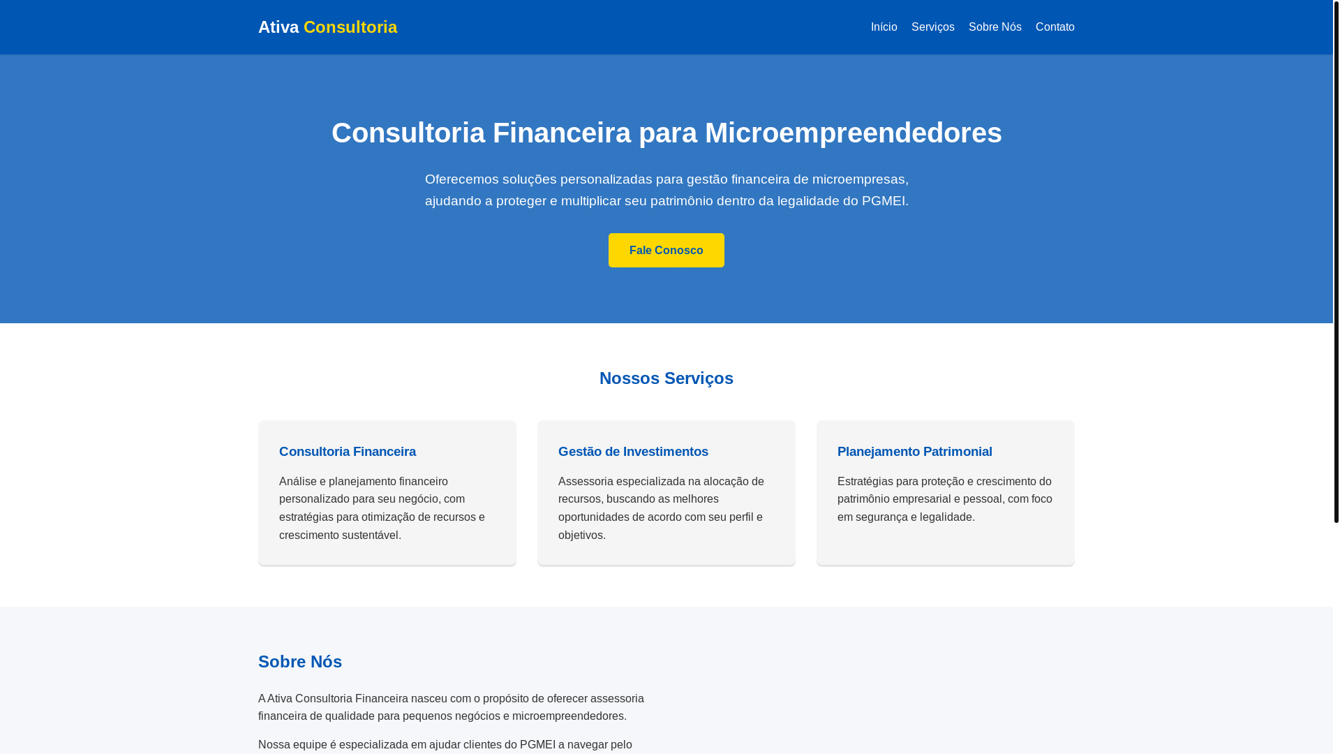 website screenshot of https://ativacorretora.site/