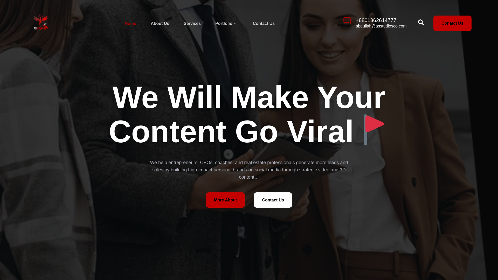 website screenshot of https://asstudiosworks.com/