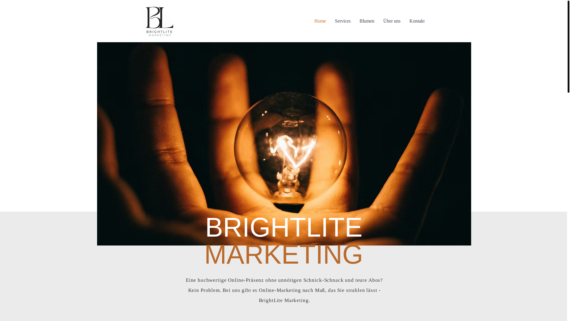 website screenshot of https://brightlite-marketing.de/