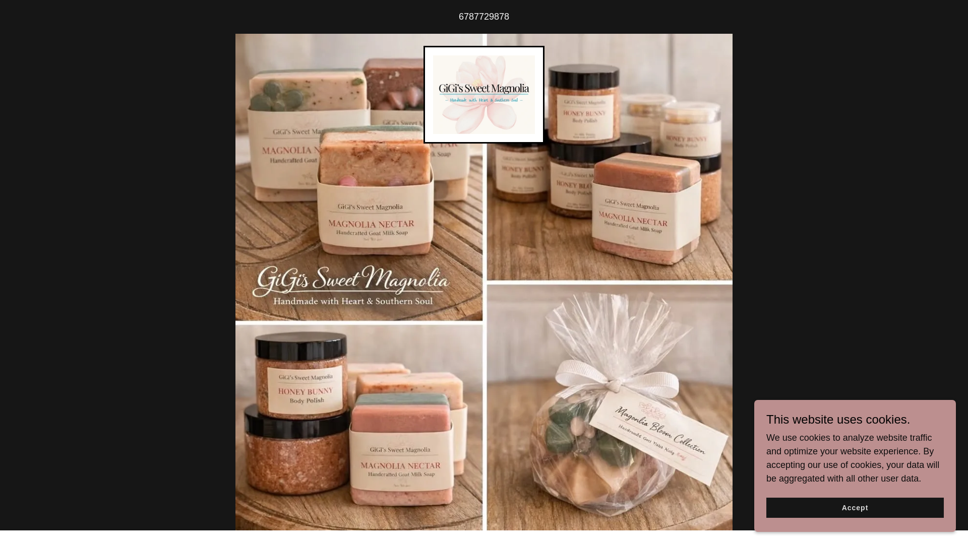 website screenshot of https://gigissweetmagnolia.com