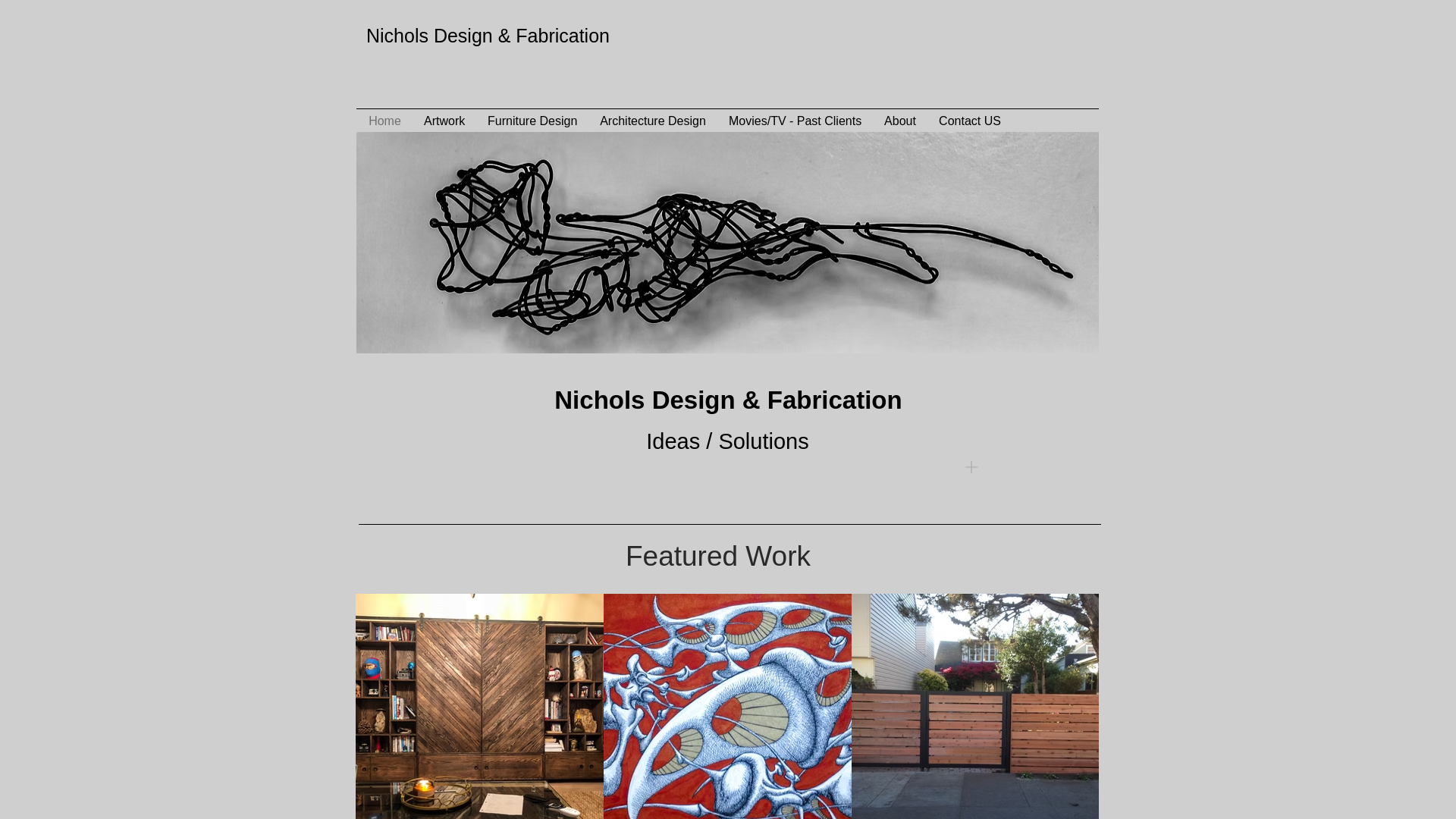 website screenshot of https://nicholsdesignsandfabrication.com/