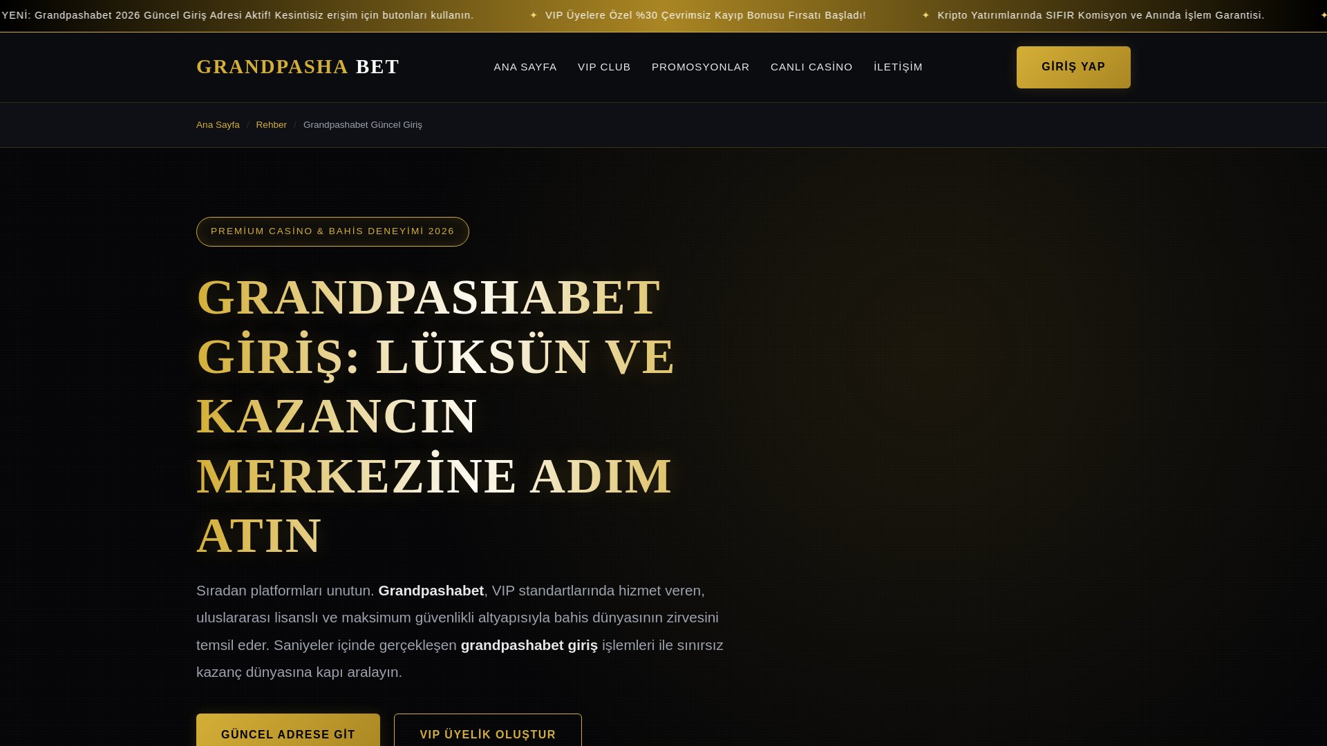 website screenshot of https://grandpashabet.usgiris.com/