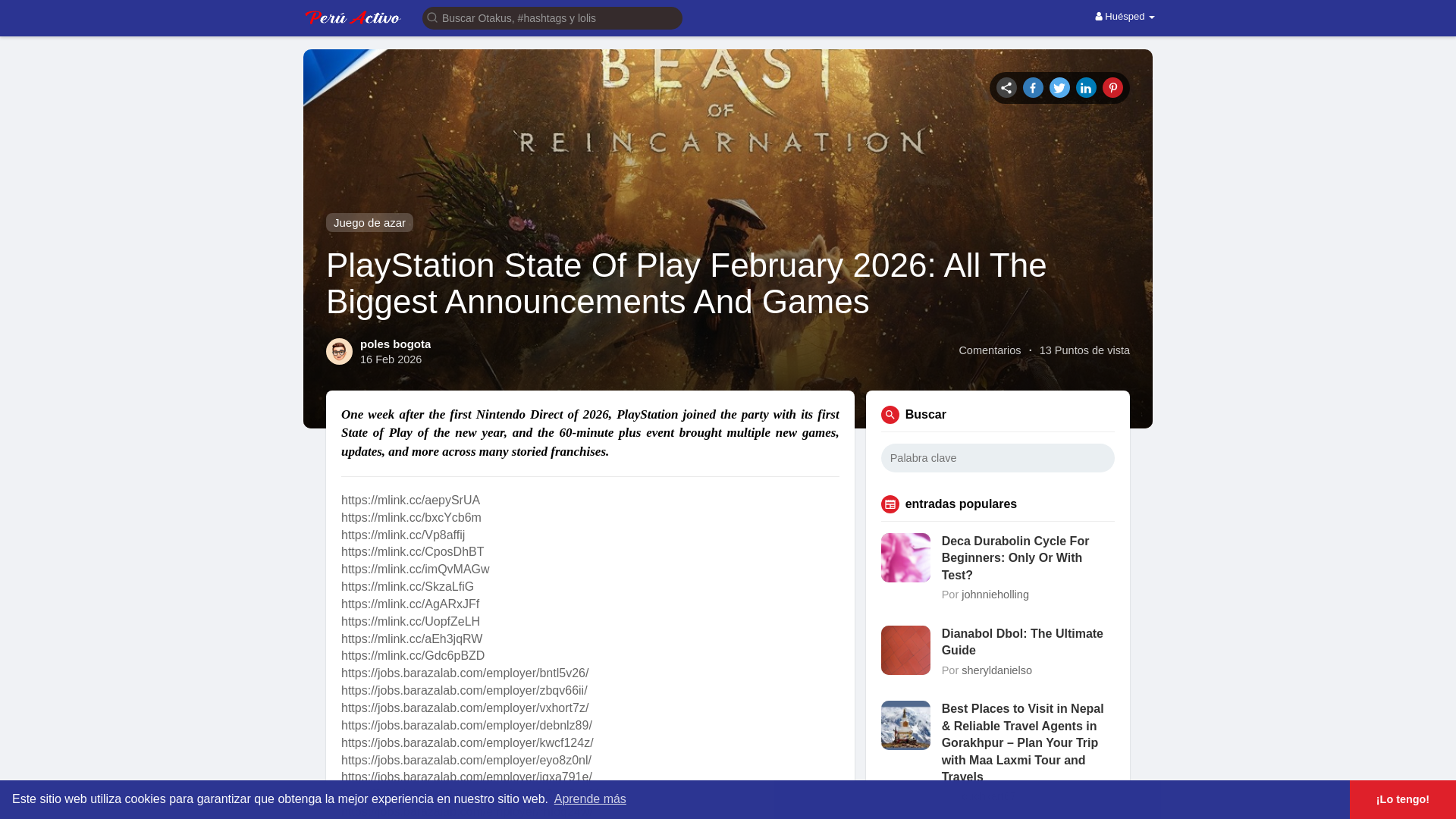 website screenshot of https://peruactivo.com/read-blog/10379