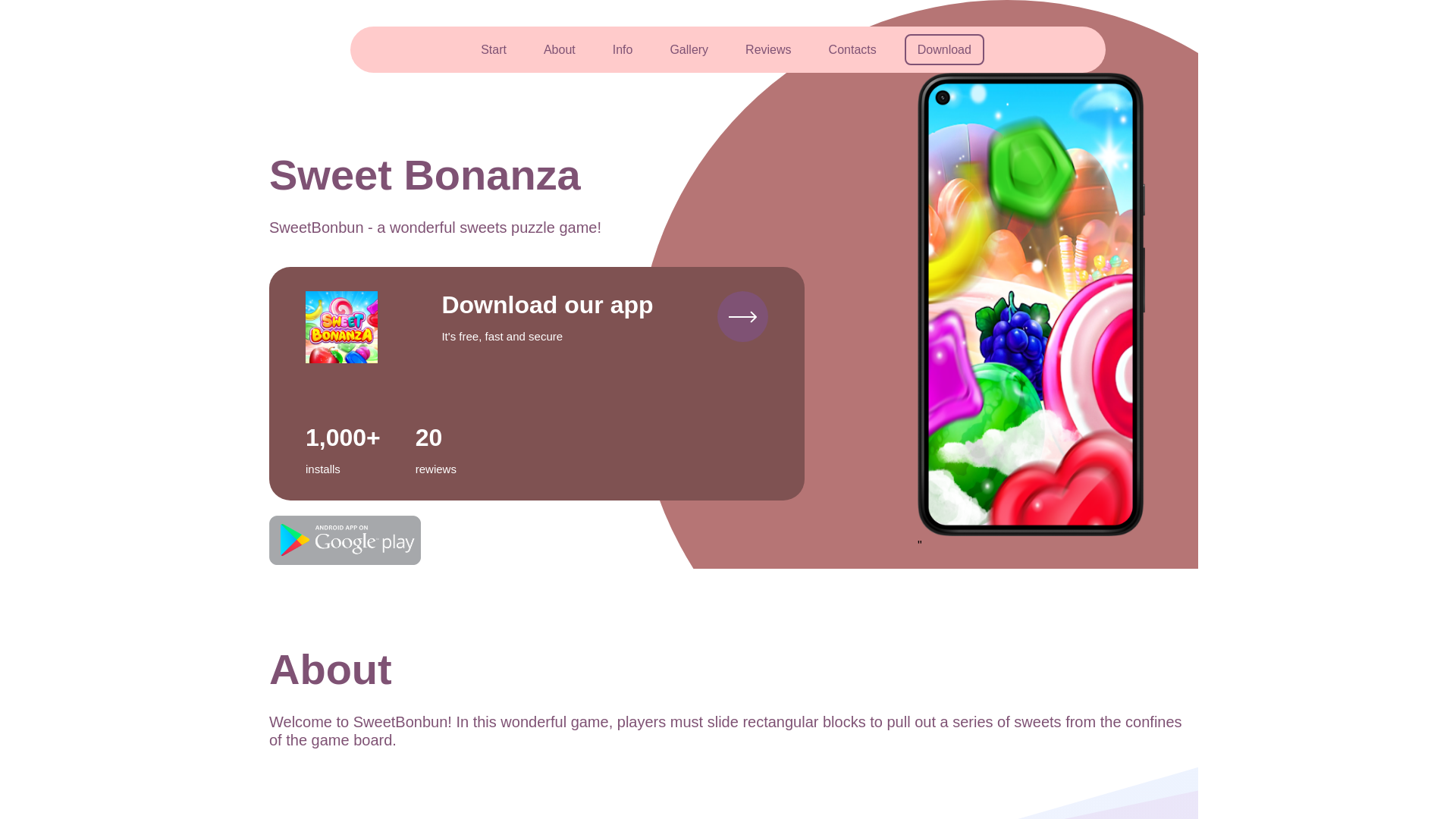 website screenshot of https://bonanzasweetske.shop