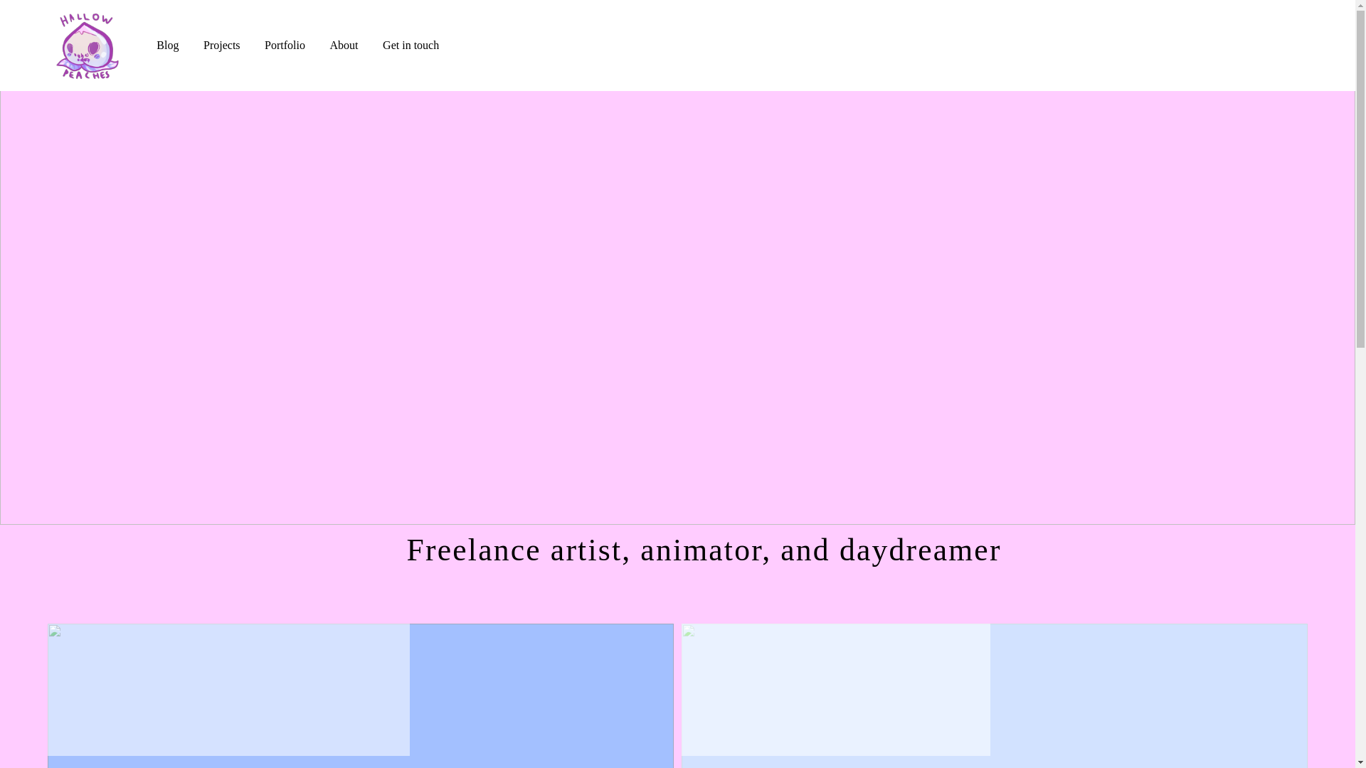 website screenshot of https://hallowpeaches.com/