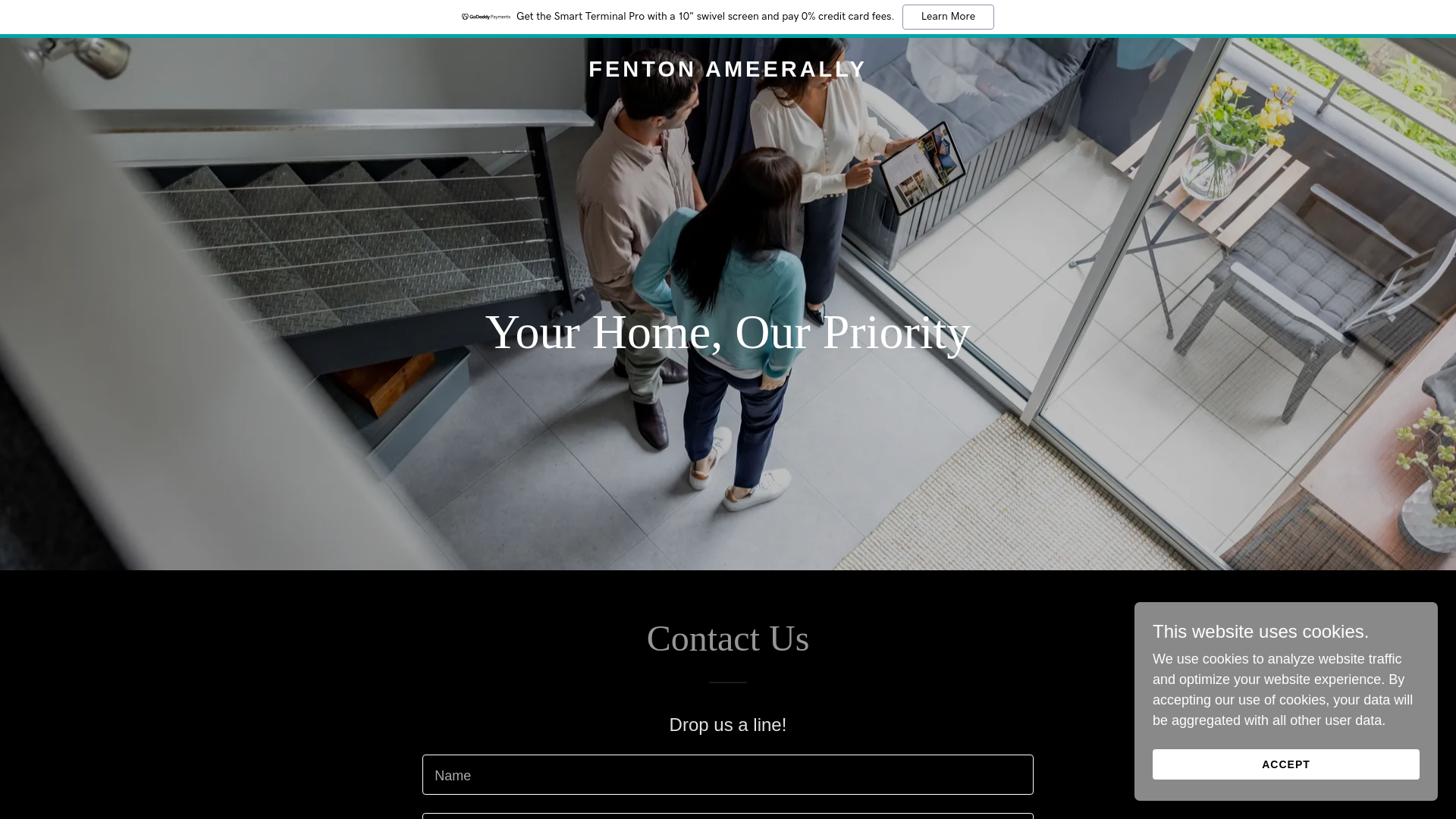 website screenshot of https://fentonameerally.com