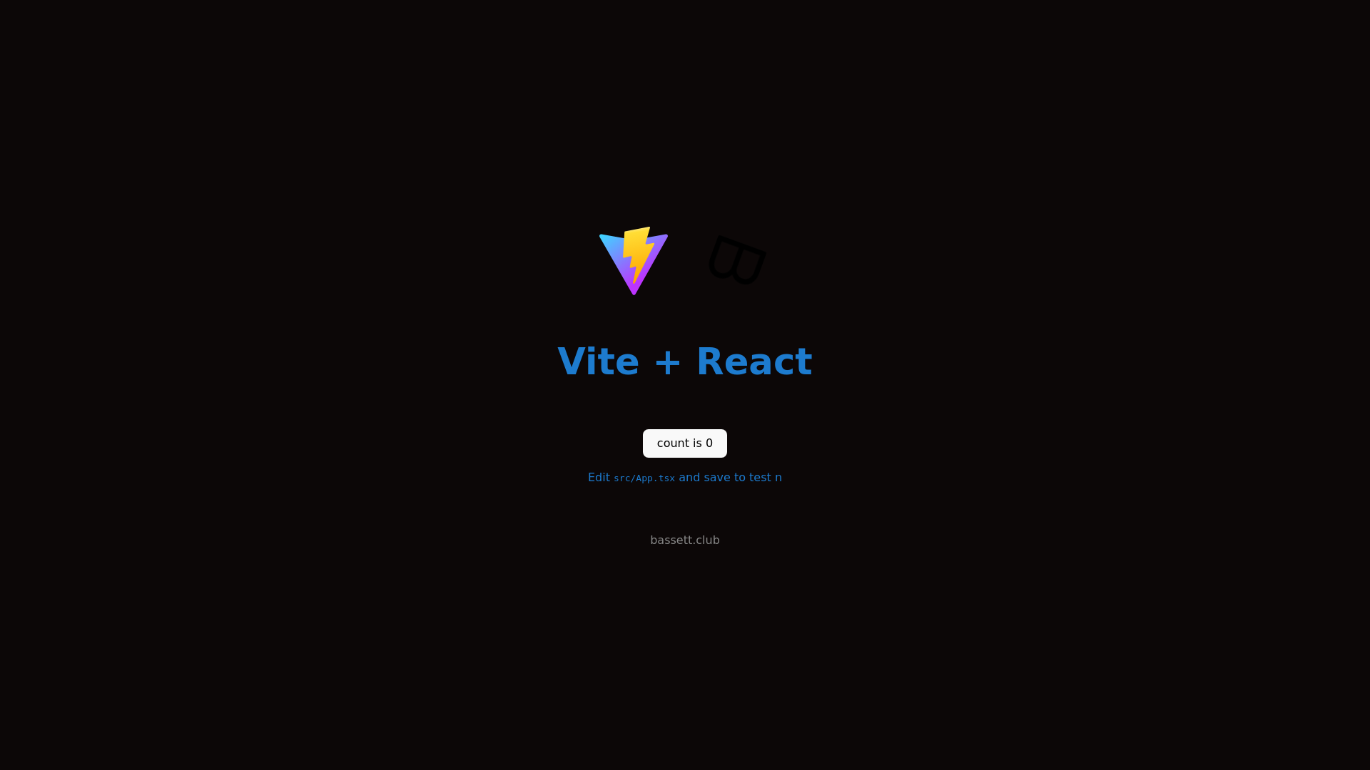 website screenshot of https://bassett-club-react-vite-test.pages.dev/